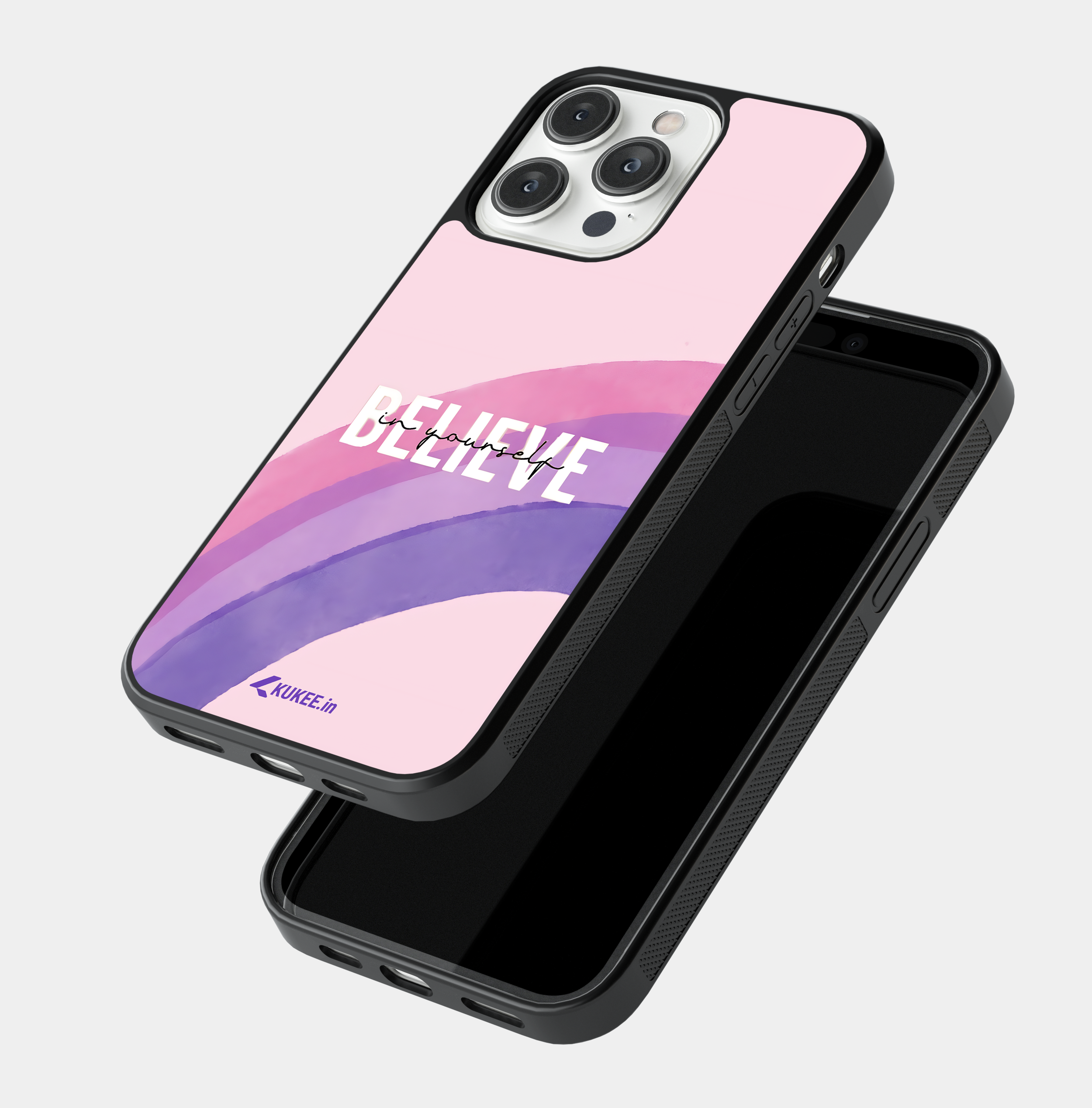 Believe in Yourself Design | Watercolor Rainbow Quote