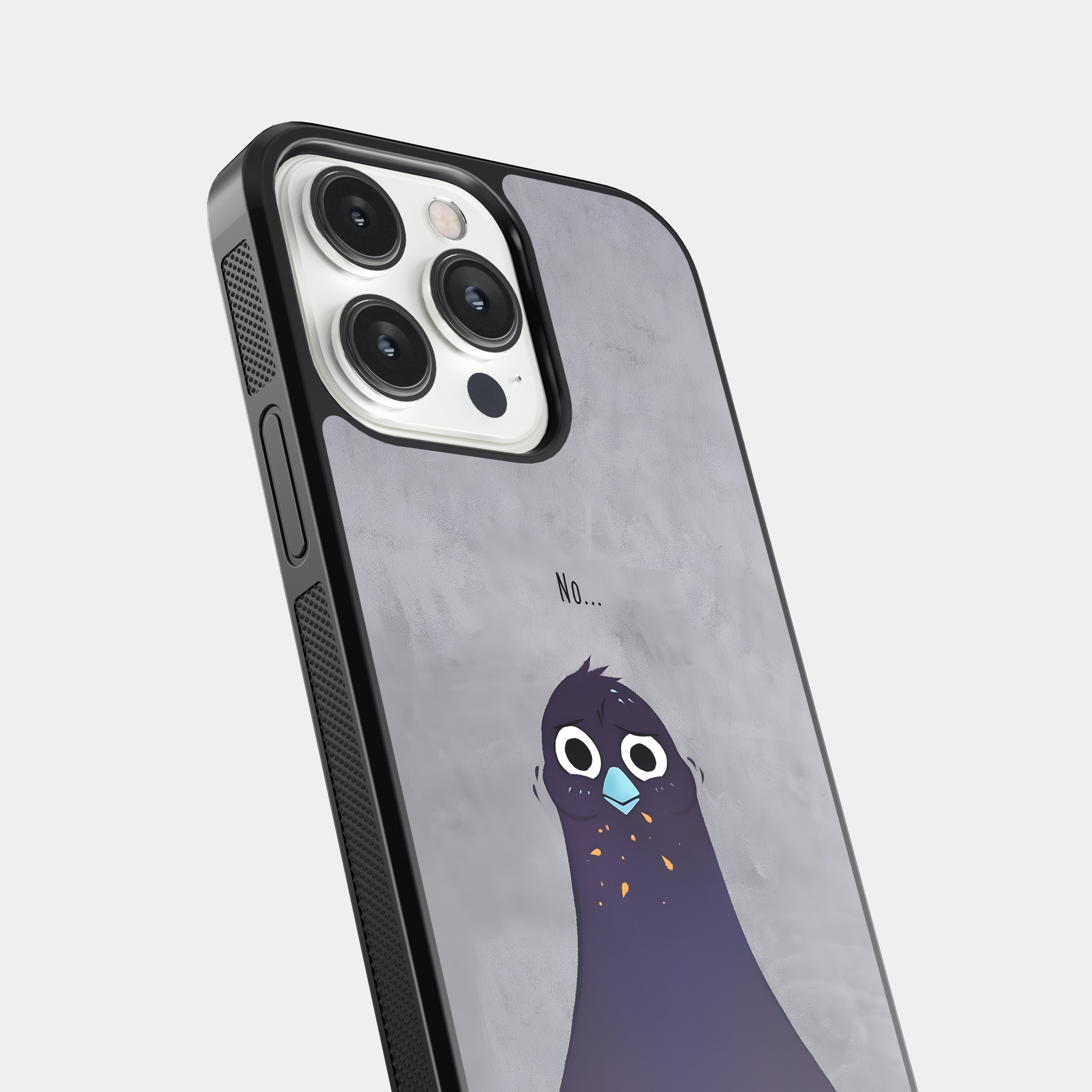 No - Humorous Pigeon Refusal Mobile Cover - Sarcastic Design