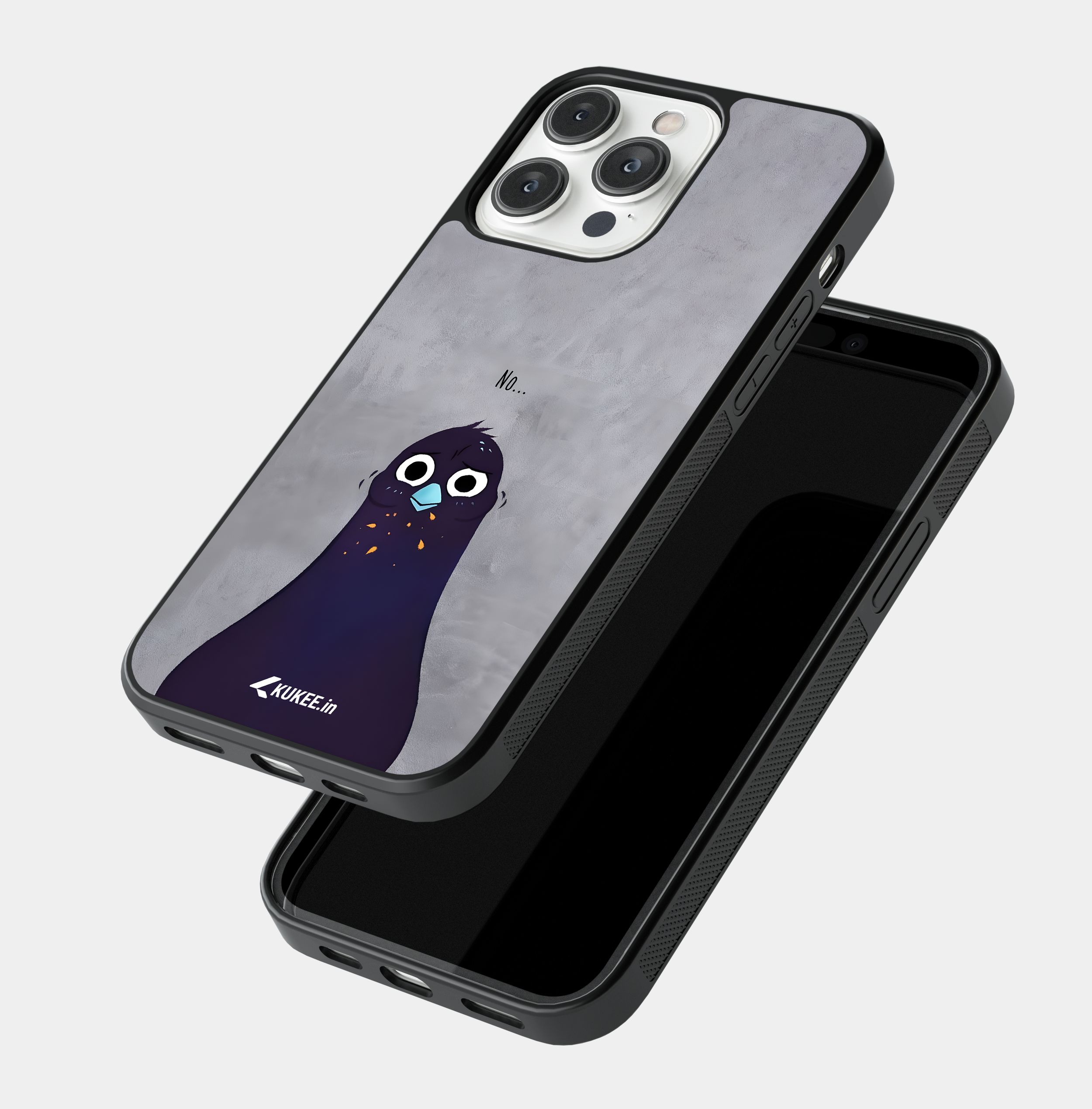 No - Humorous Pigeon Refusal Mobile Cover - Sarcastic Design