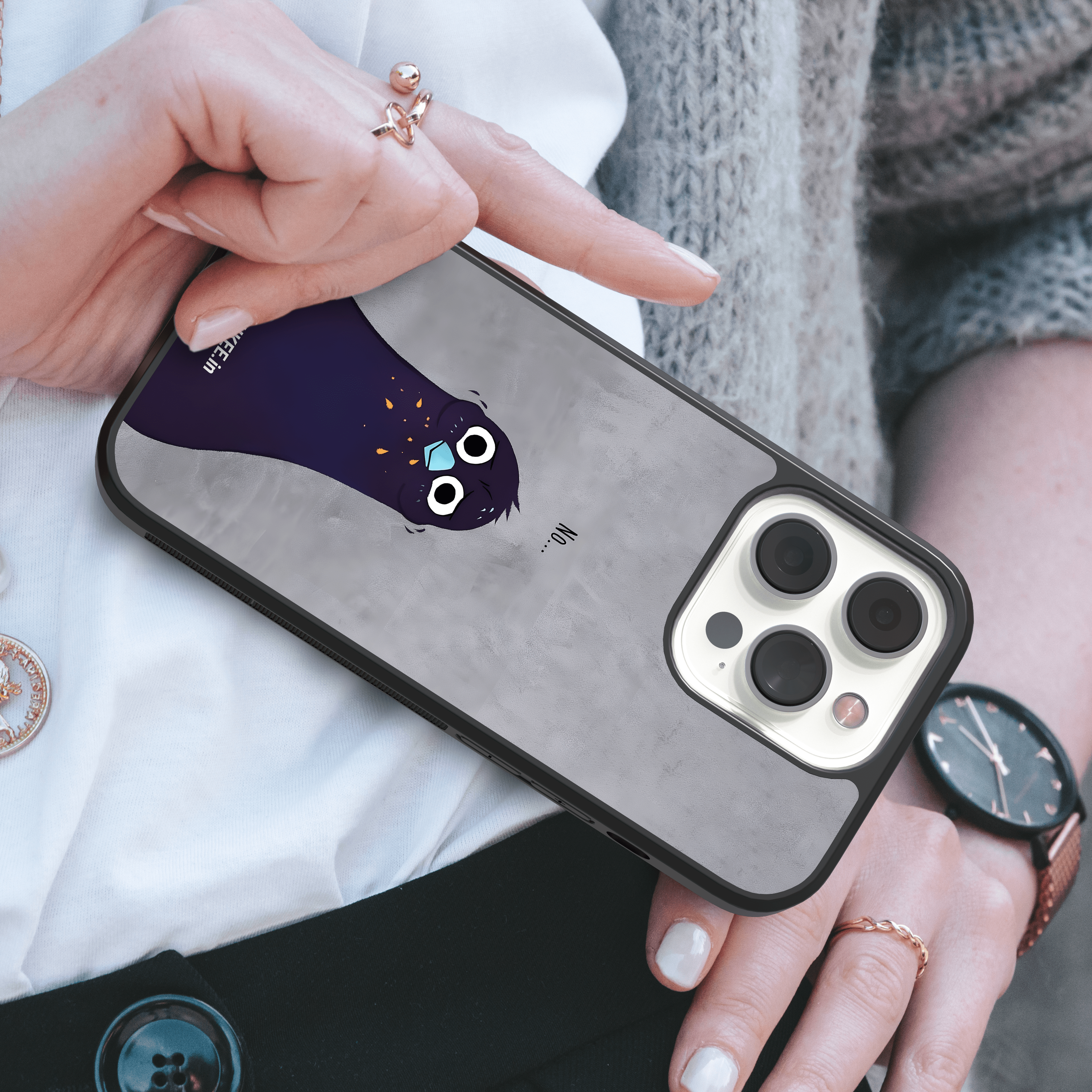 No - Humorous Pigeon Refusal Mobile Cover - Sarcastic Design