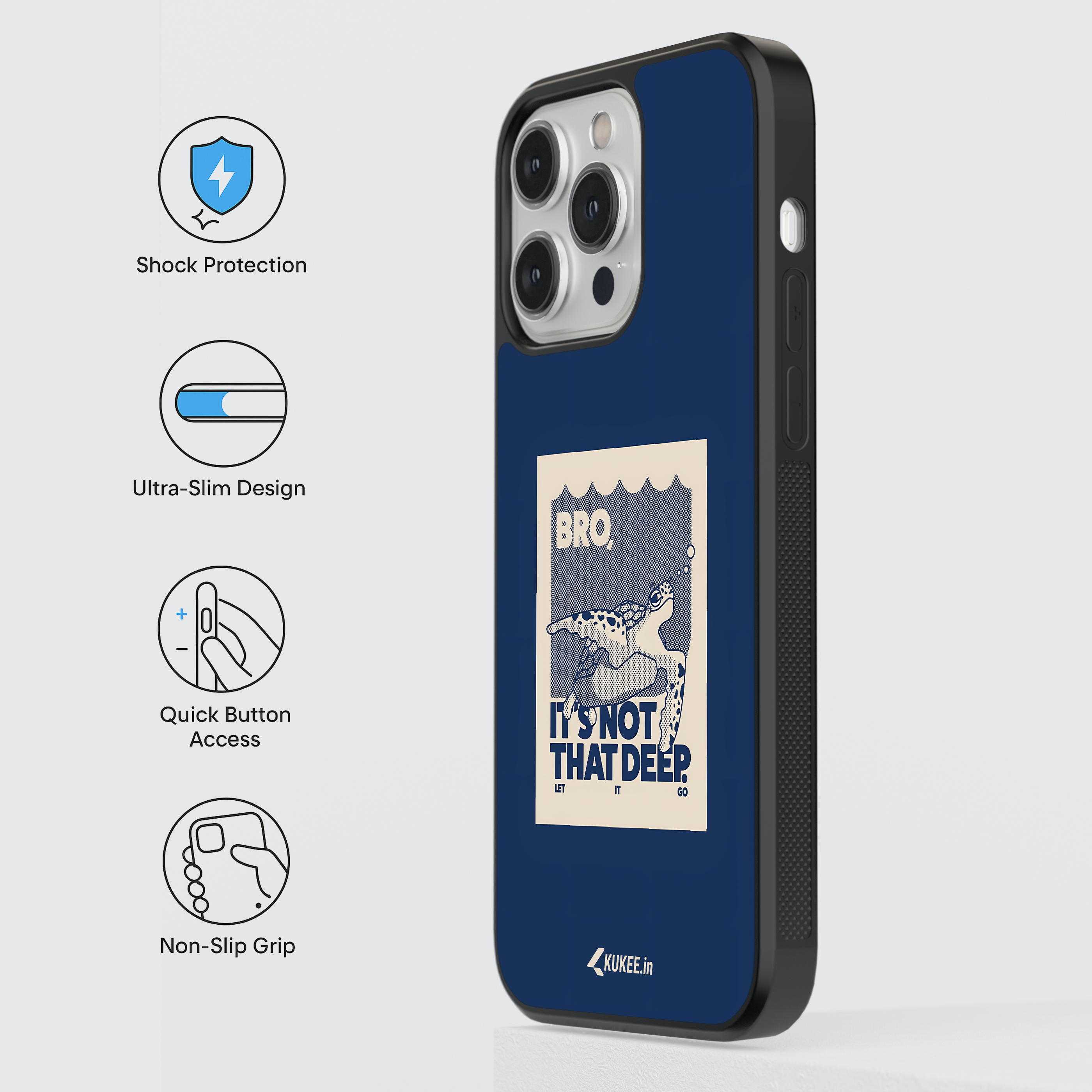 "BRO, IT'S NOT THAT DEEP" Mobile Case - Funny Turtle Quote