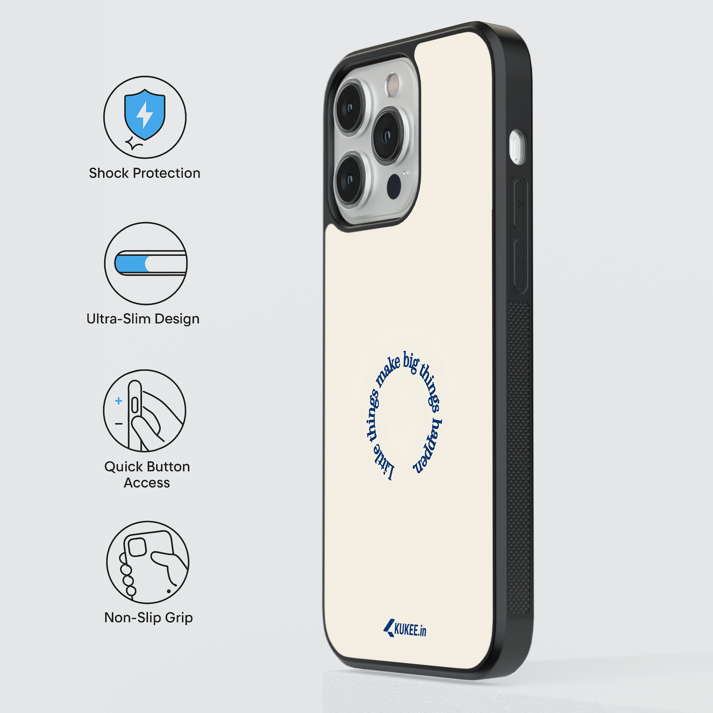 Little things make big things happen - Positive Growth Quote Mobile Cover