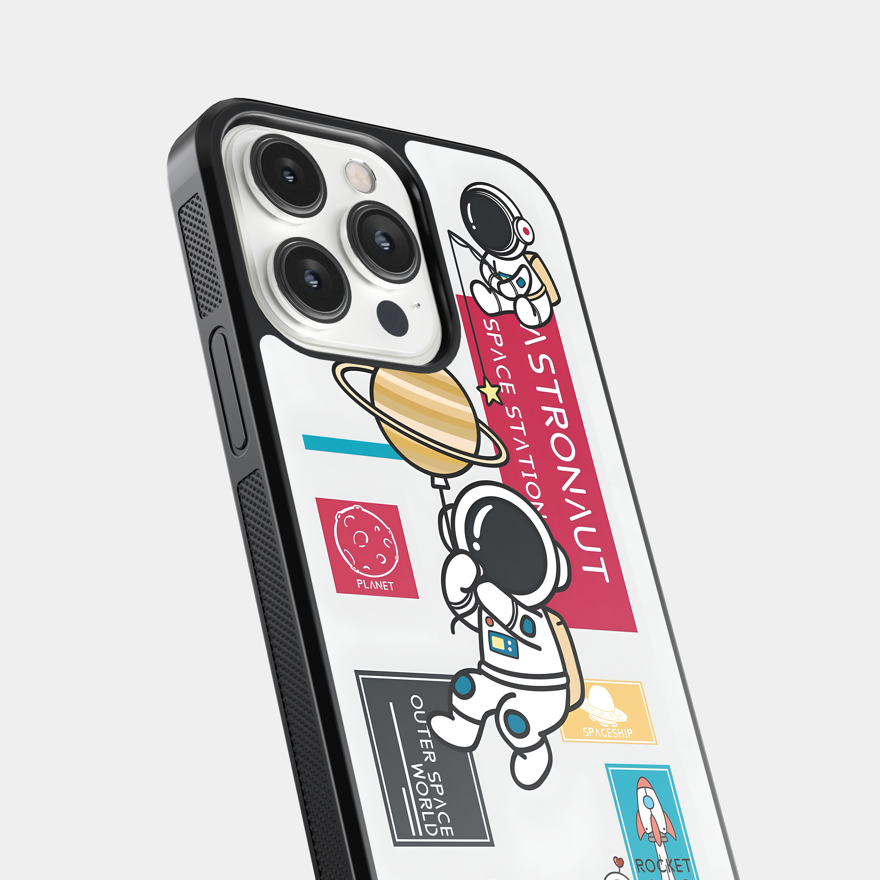 Cute Astronaut Mobile Case - Cartoon Space Adventure Design