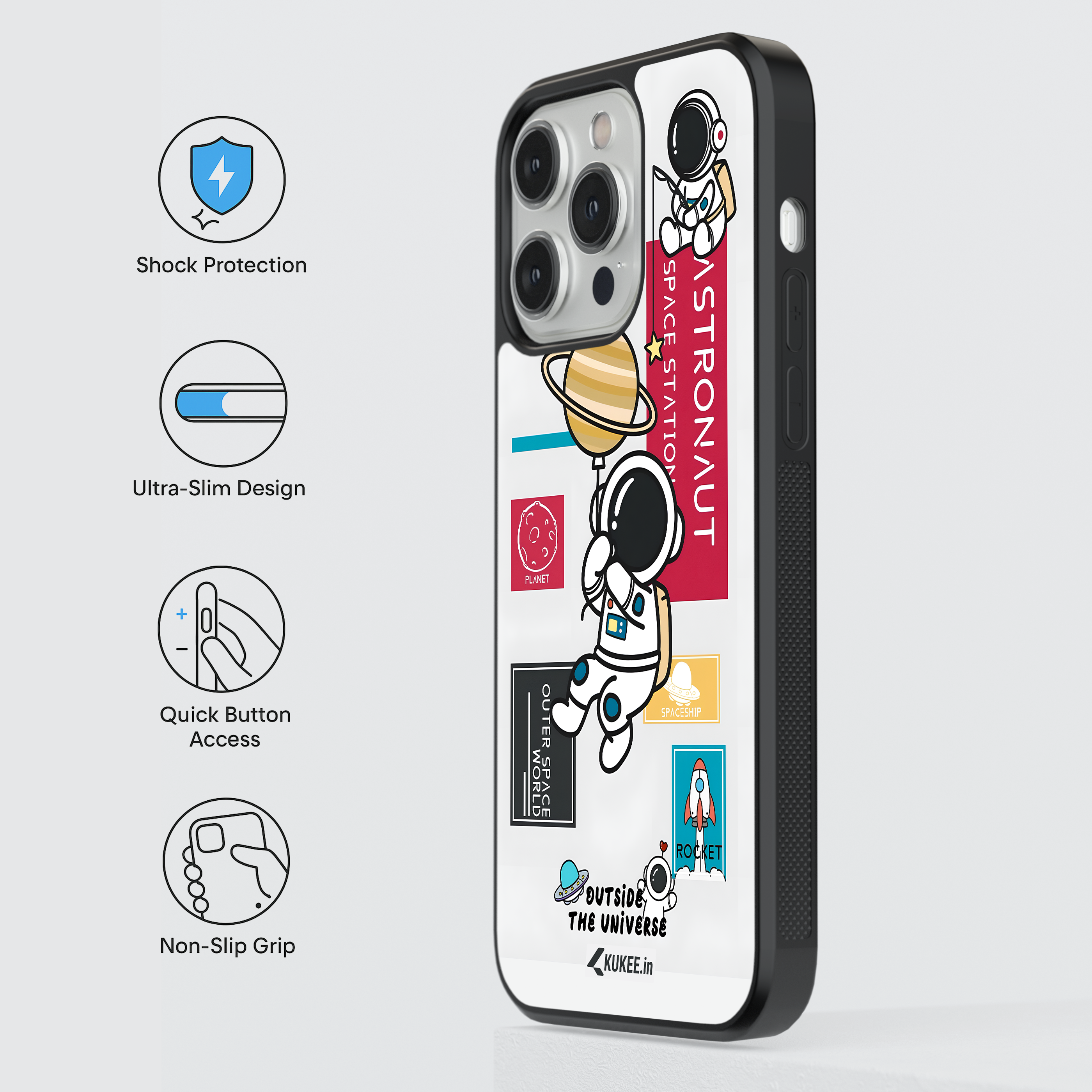 Cute Astronaut Mobile Case - Cartoon Space Adventure Design