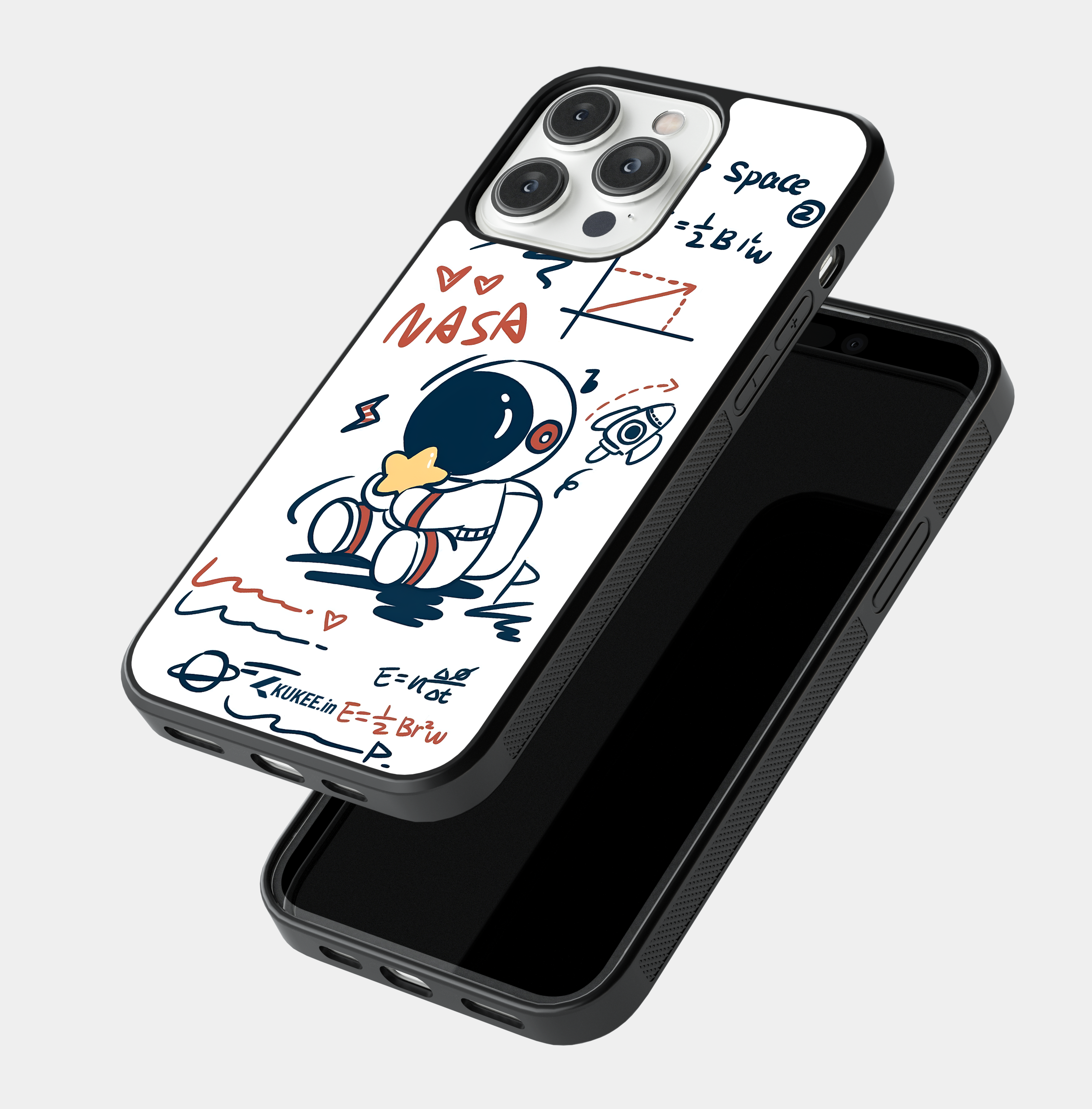Cute Astronaut Holding Star Mobile Case - Space Doodle Art