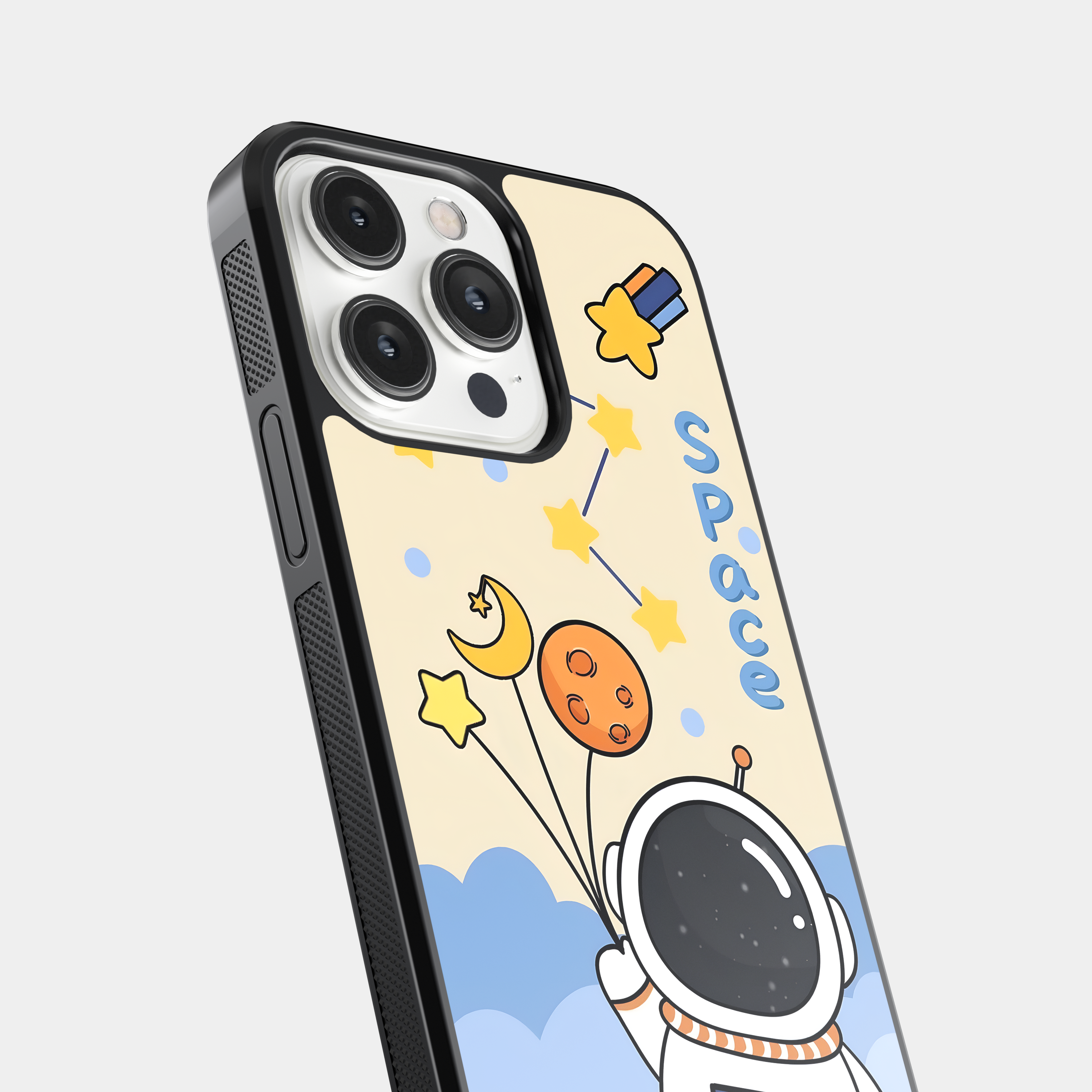 Cute Astronaut with Planets & Stars Mobile Case - Cartoon Space