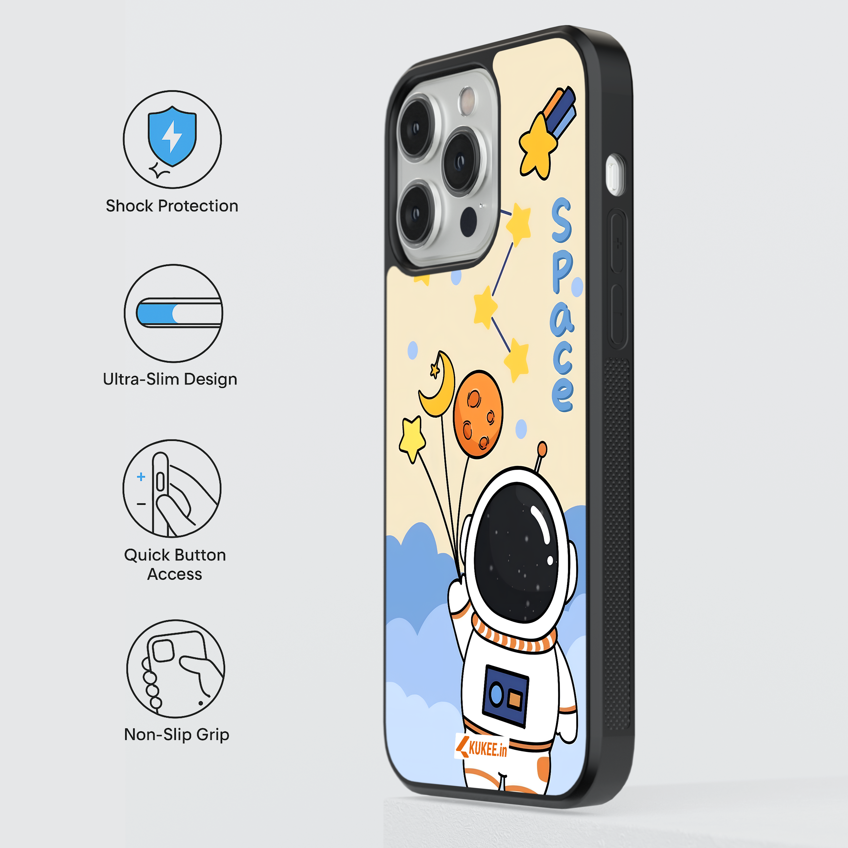 Cute Astronaut with Planets & Stars Mobile Case - Cartoon Space