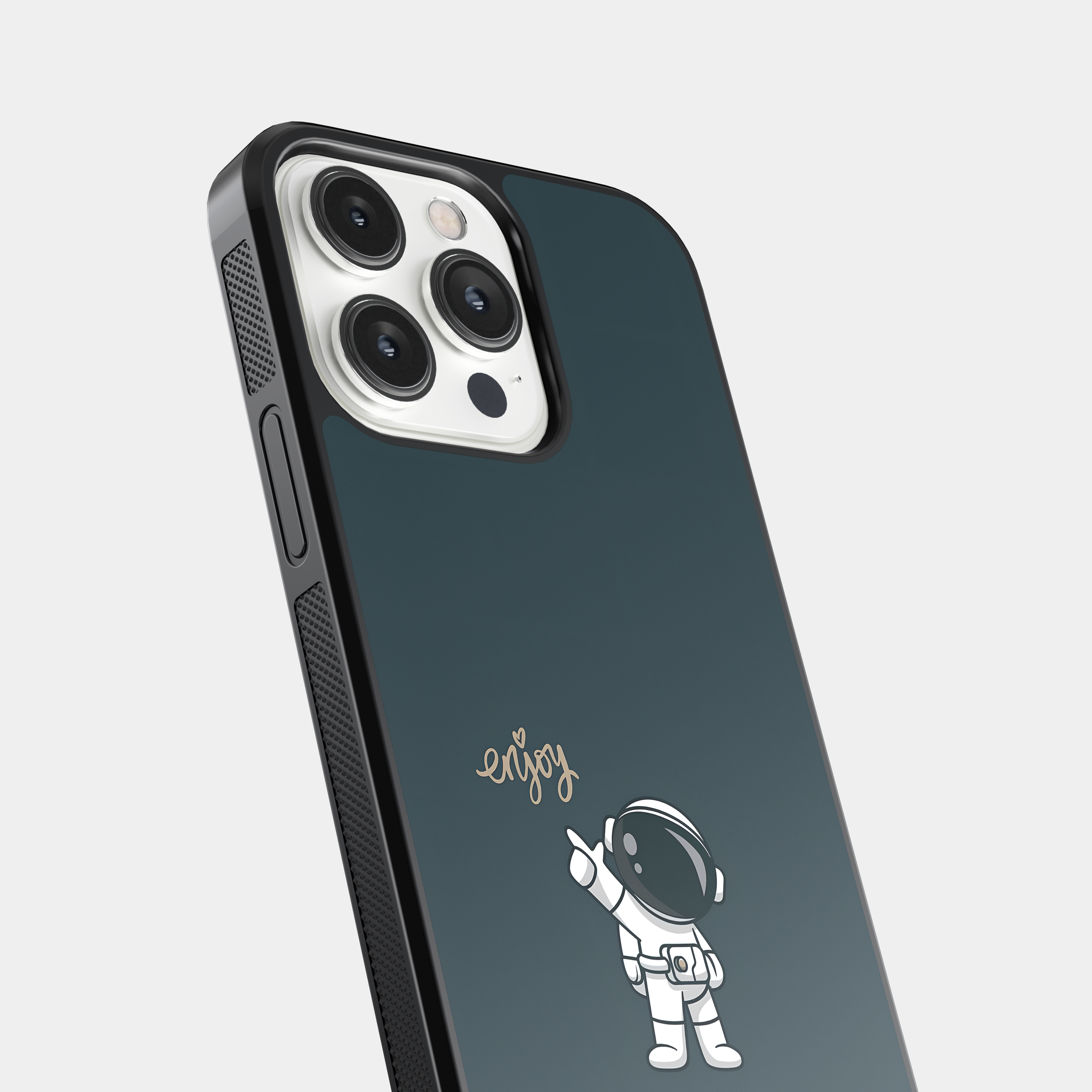 Cute Astronaut Pointing - "Enjoy" Space Mobile Case