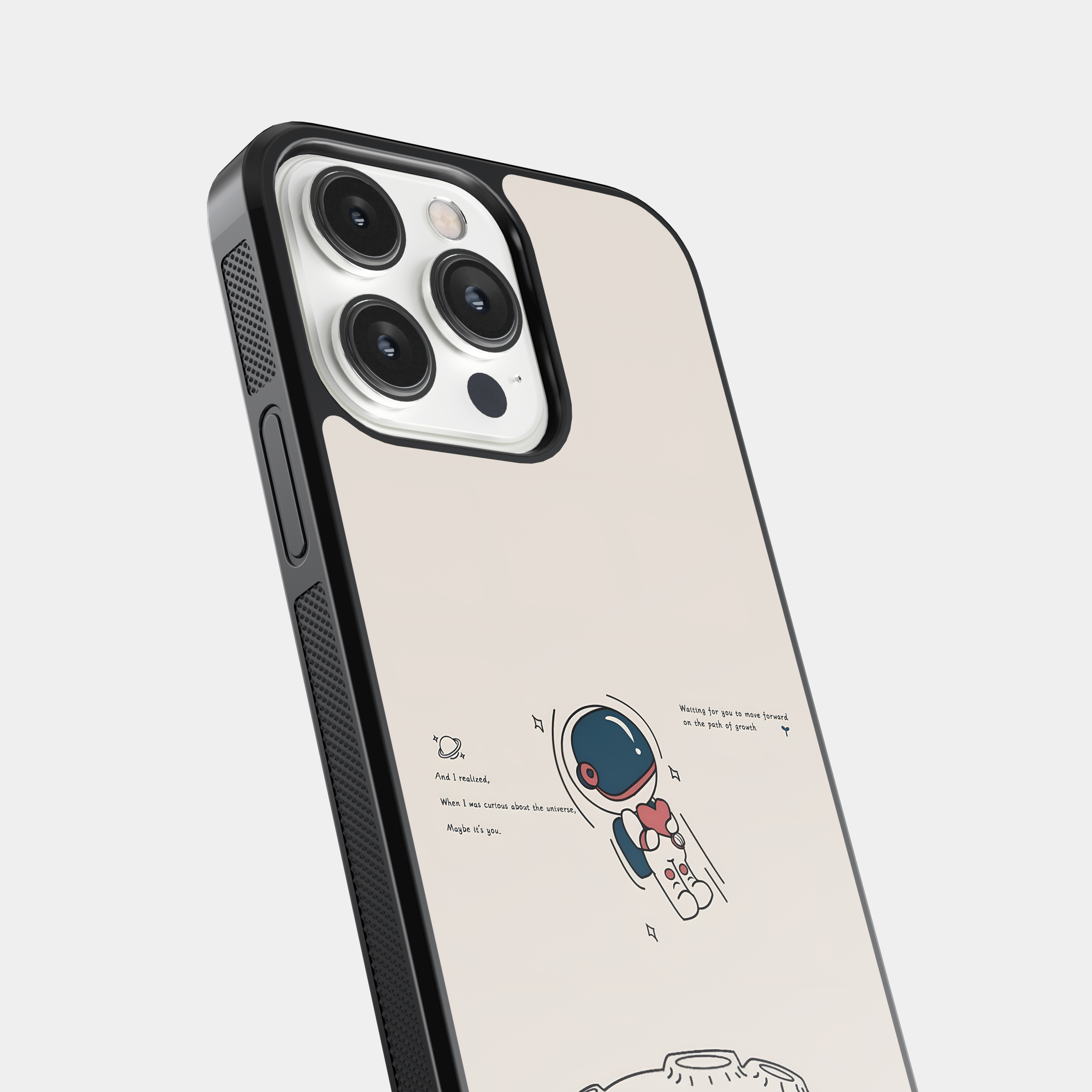 Waiting for you - Whimsical Astronaut and Moon Design Mobile Cover