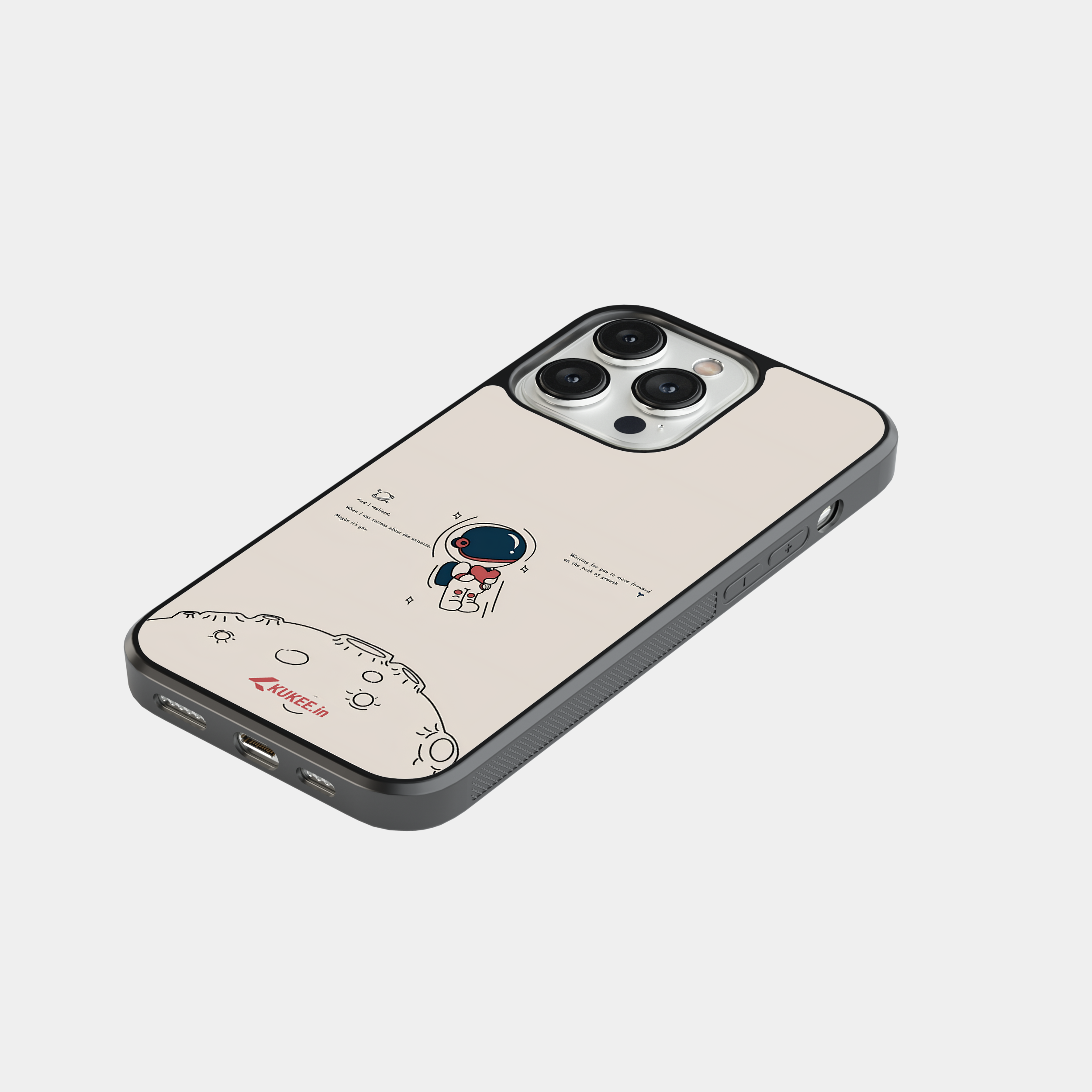 Waiting for you - Whimsical Astronaut and Moon Design Mobile Cover