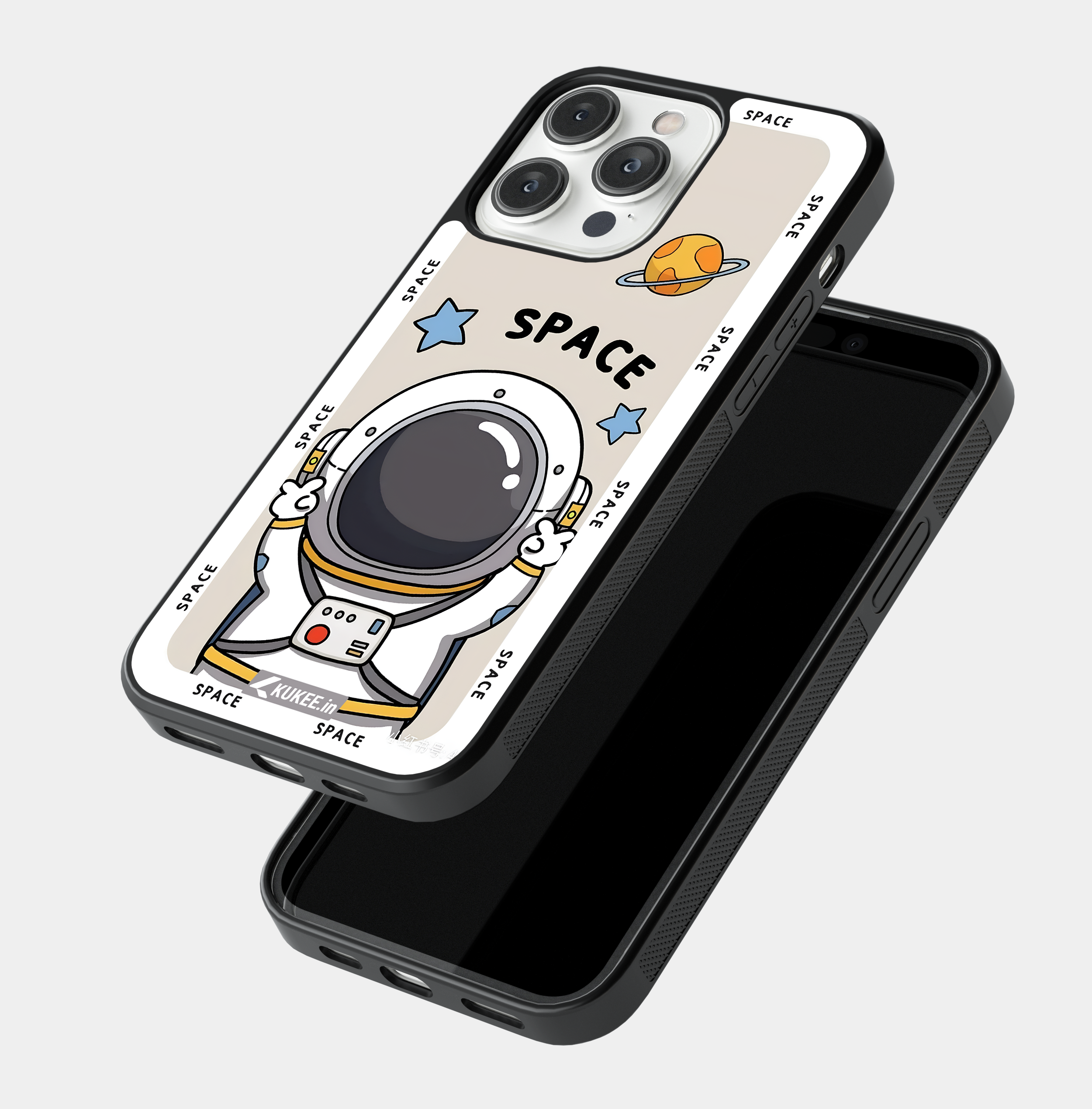 SPACE - Whimsical Spaceman with Planet and Stars Mobile Cover