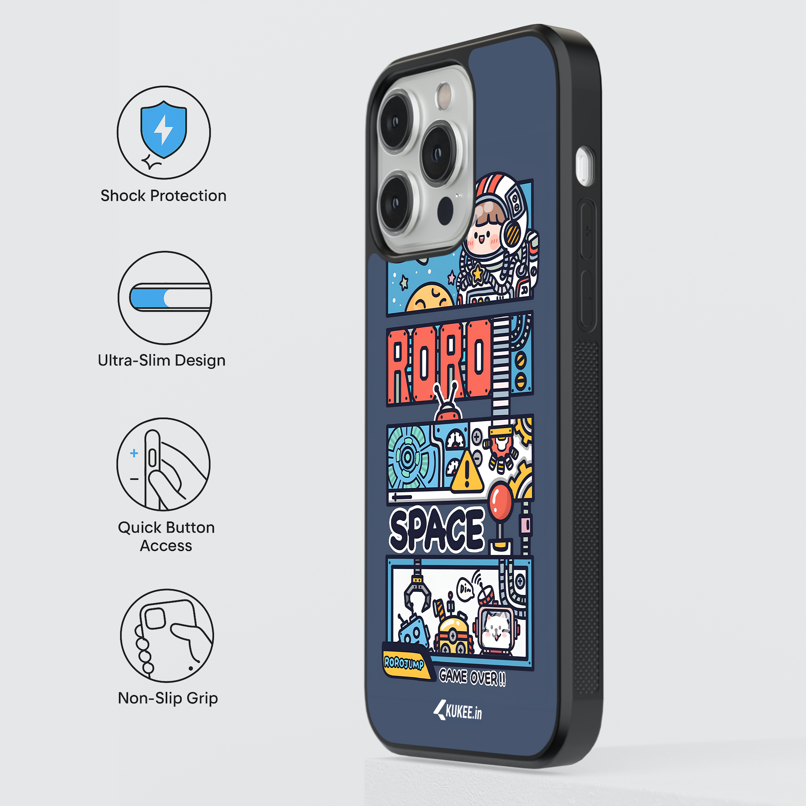 oon Space Adventure "GAME OVER" | Cute Astronaut and Robots