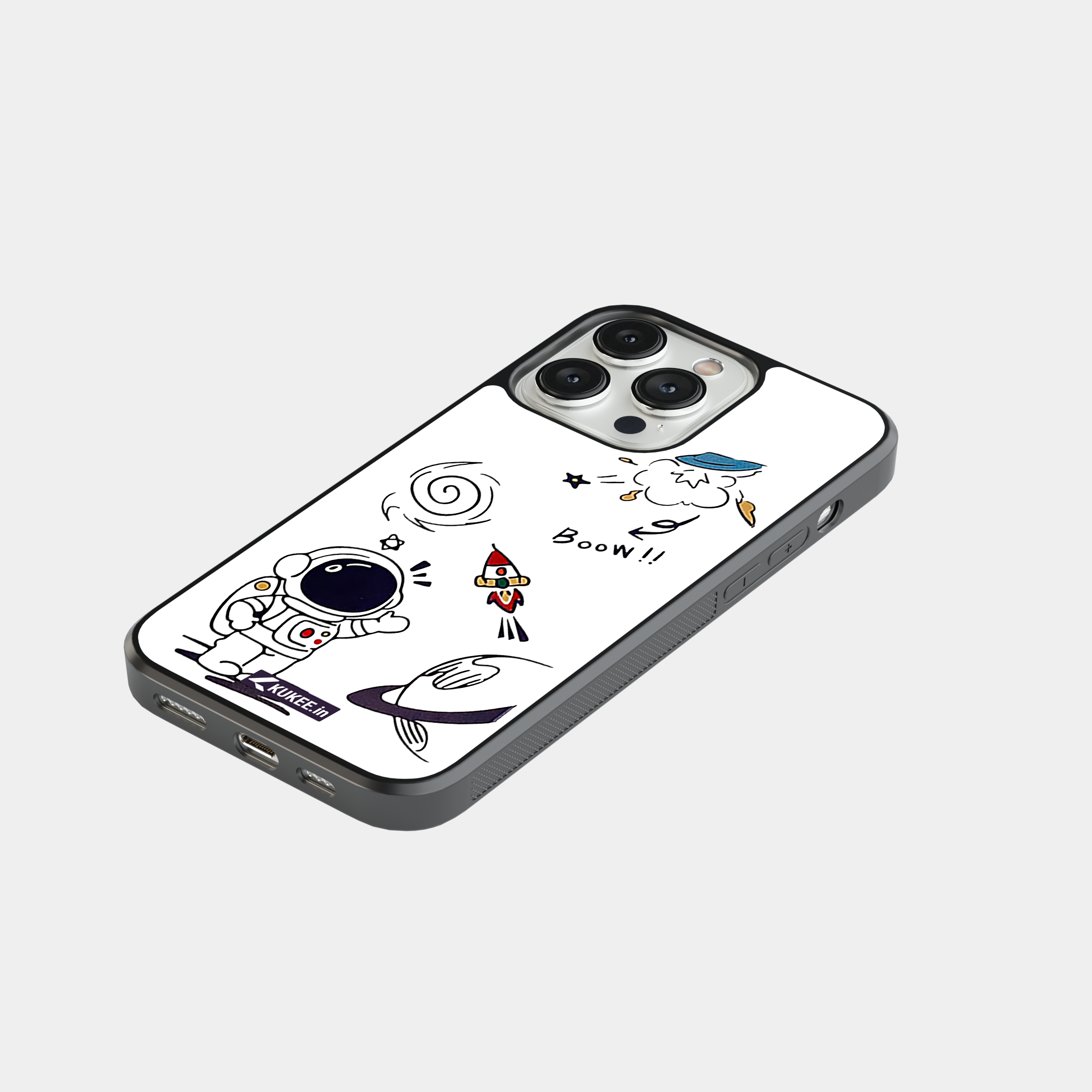Cute Astronaut with Rocket and UFO Mobile Case - Space Explorer