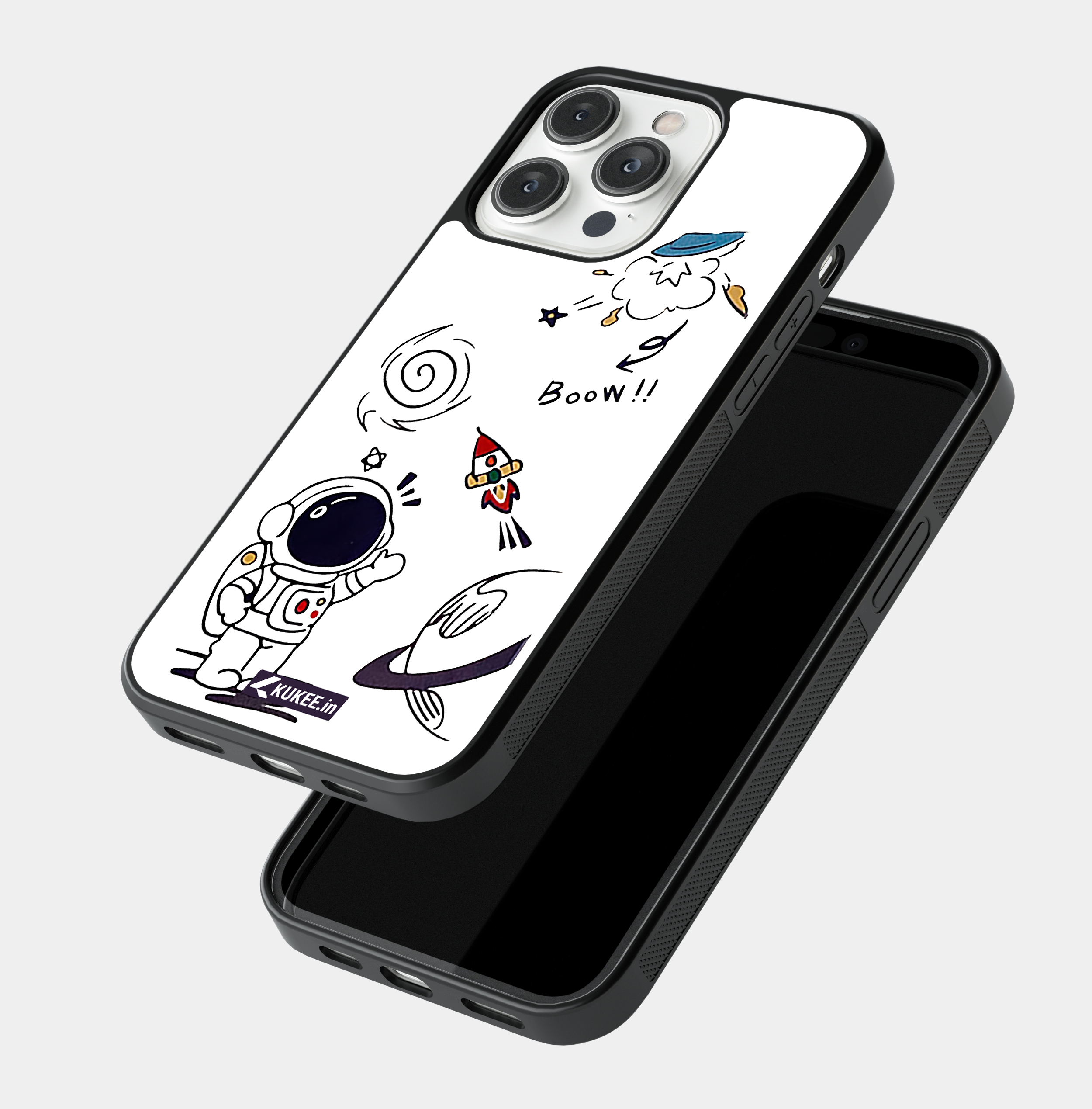 Cute Astronaut with Rocket and UFO Mobile Case - Space Explorer