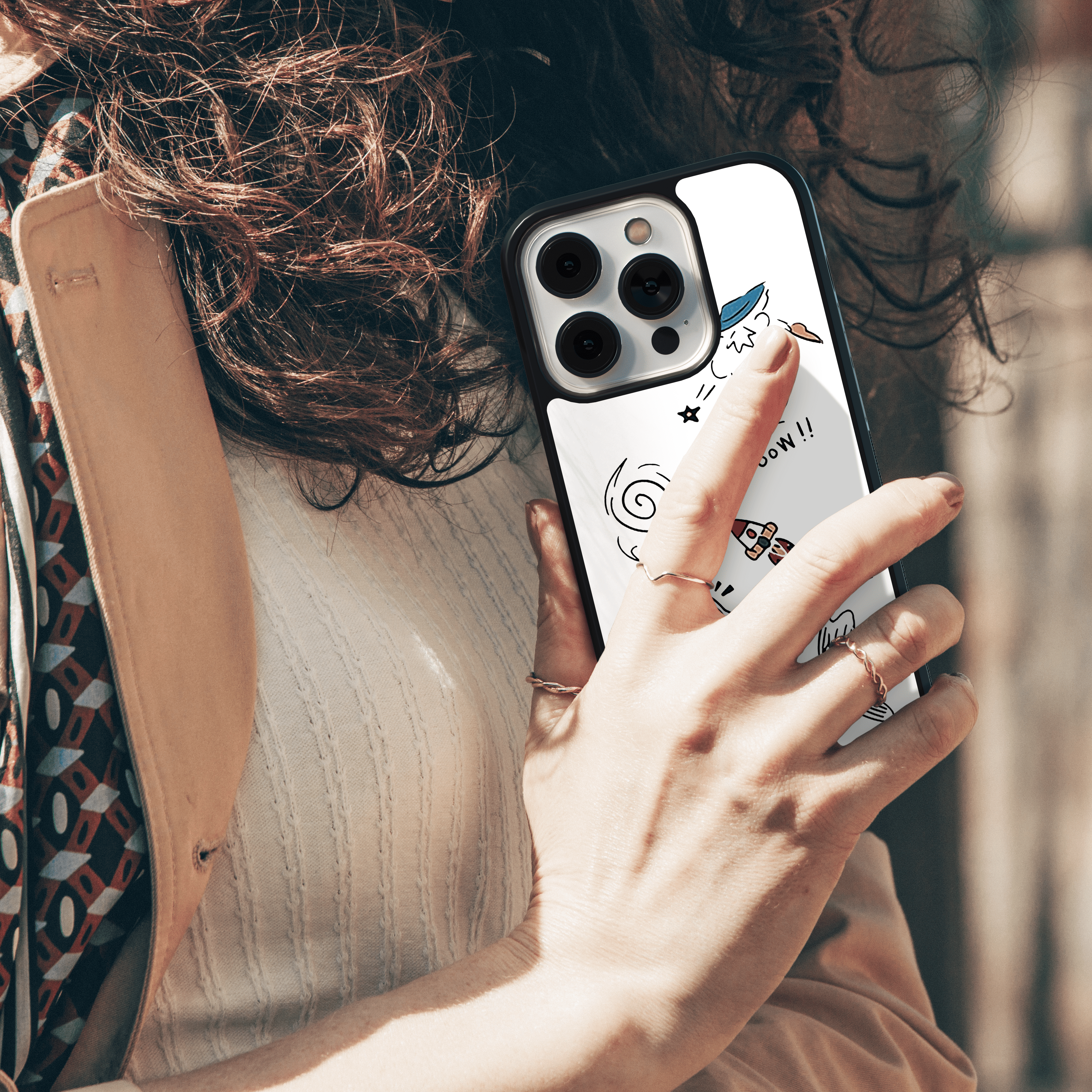 Cute Astronaut with Rocket and UFO Mobile Case - Space Explorer