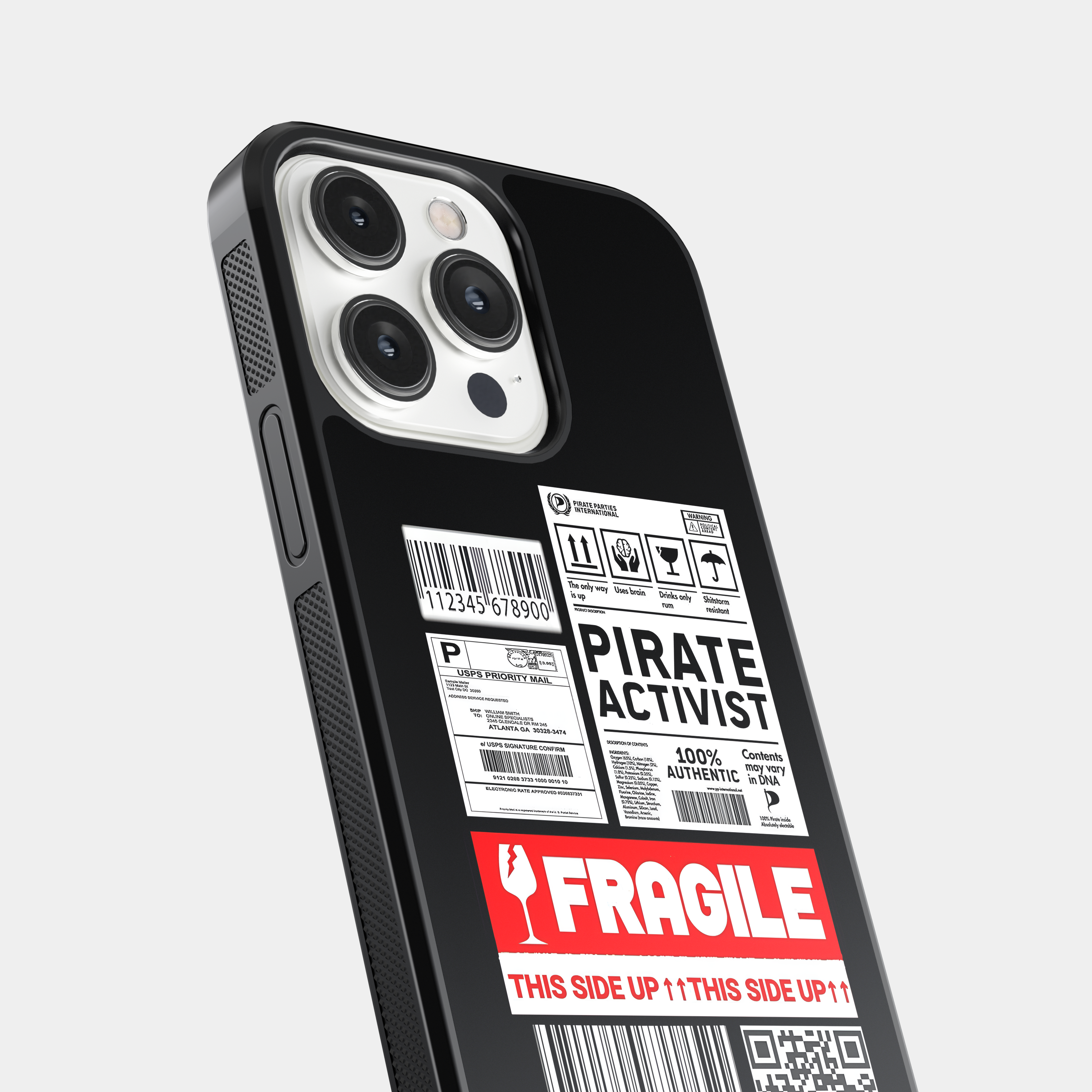 Humorous Protest Mobile Cover - Pirate Activist Slogan