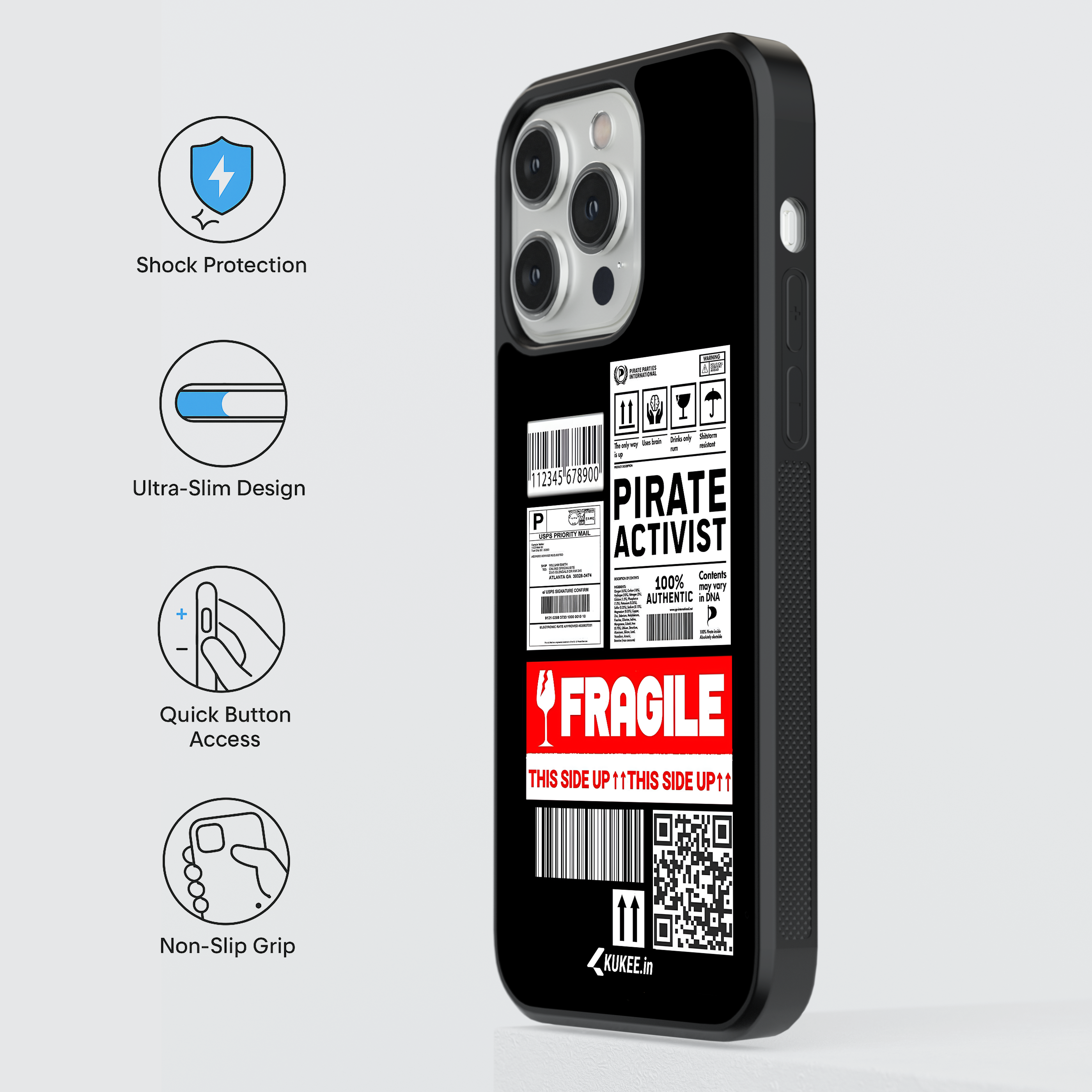 Humorous Protest Mobile Cover - Pirate Activist Slogan