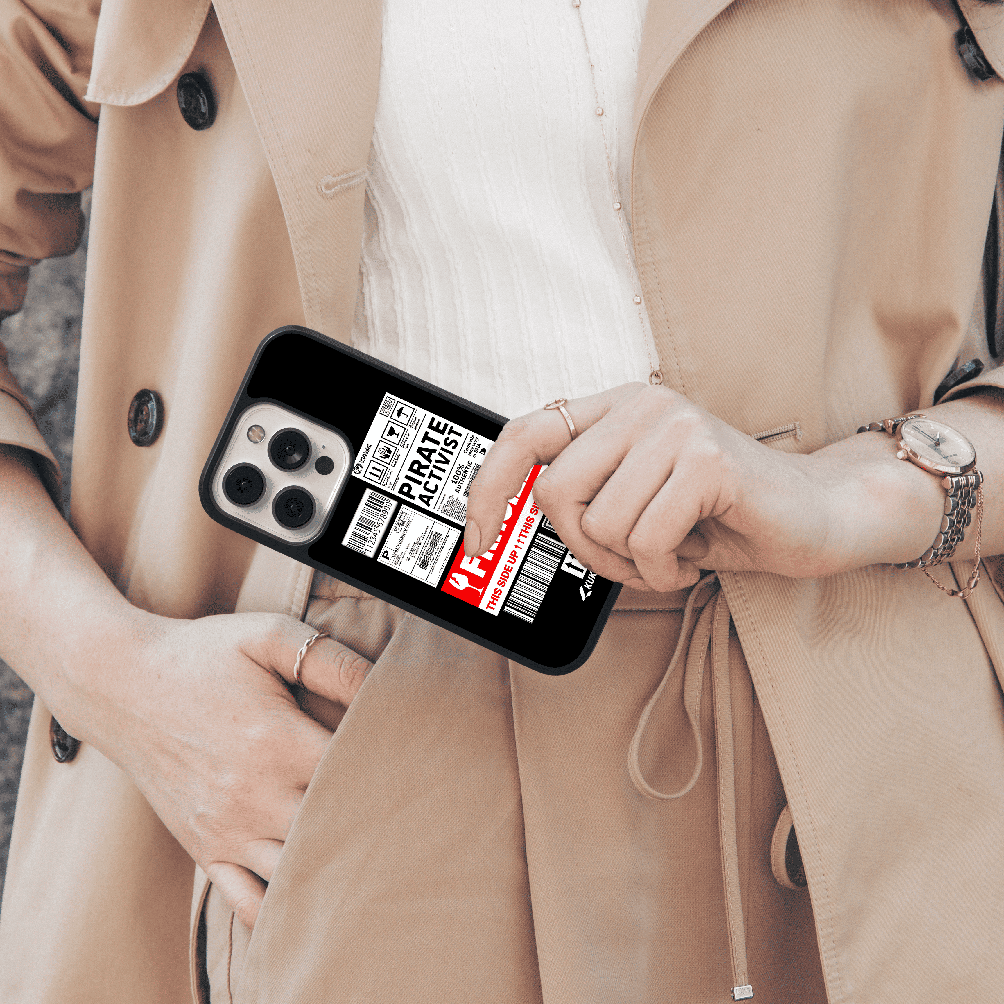 Humorous Protest Mobile Cover - Pirate Activist Slogan