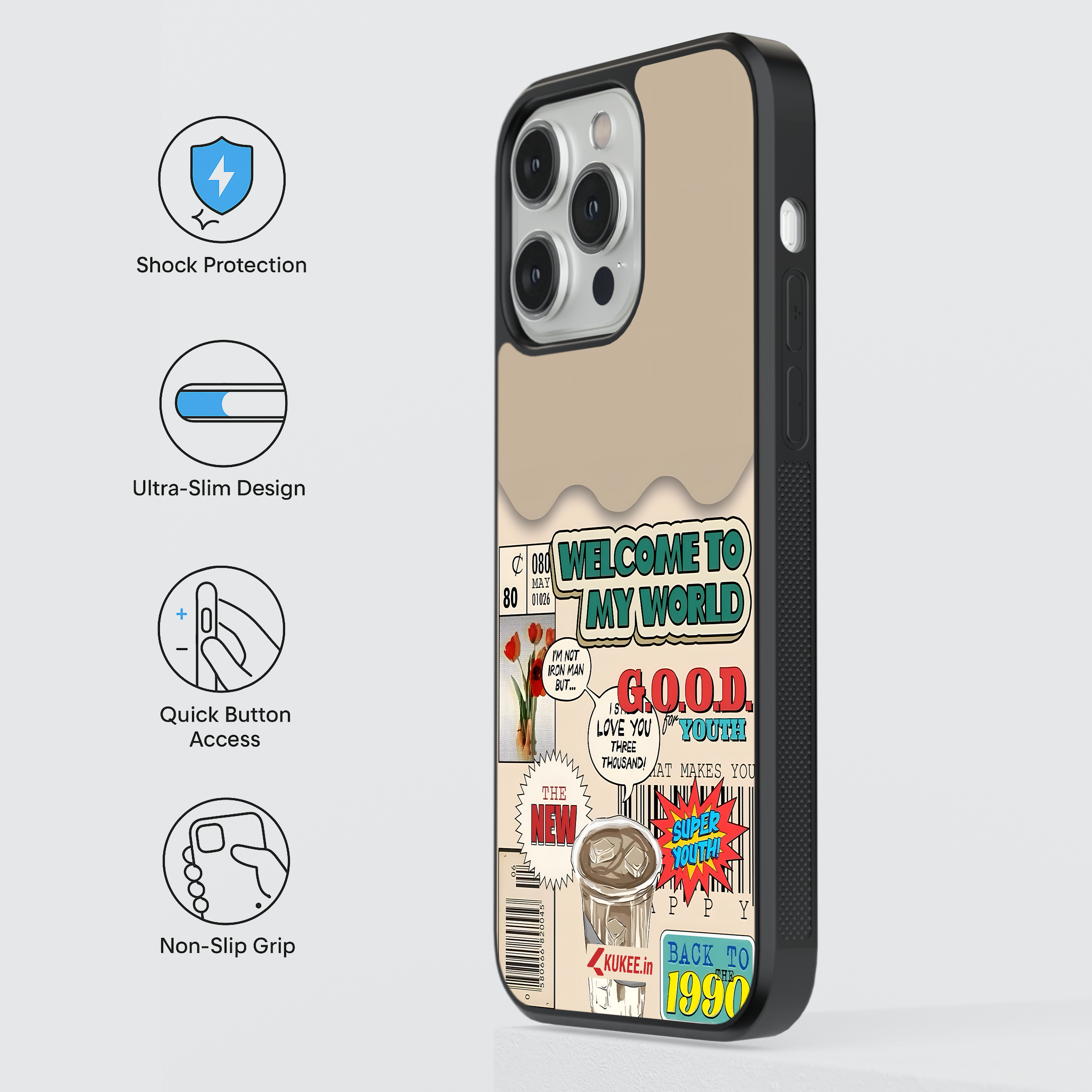 Random Pop Culture Collage Mobile Case - "Welcome to My World"