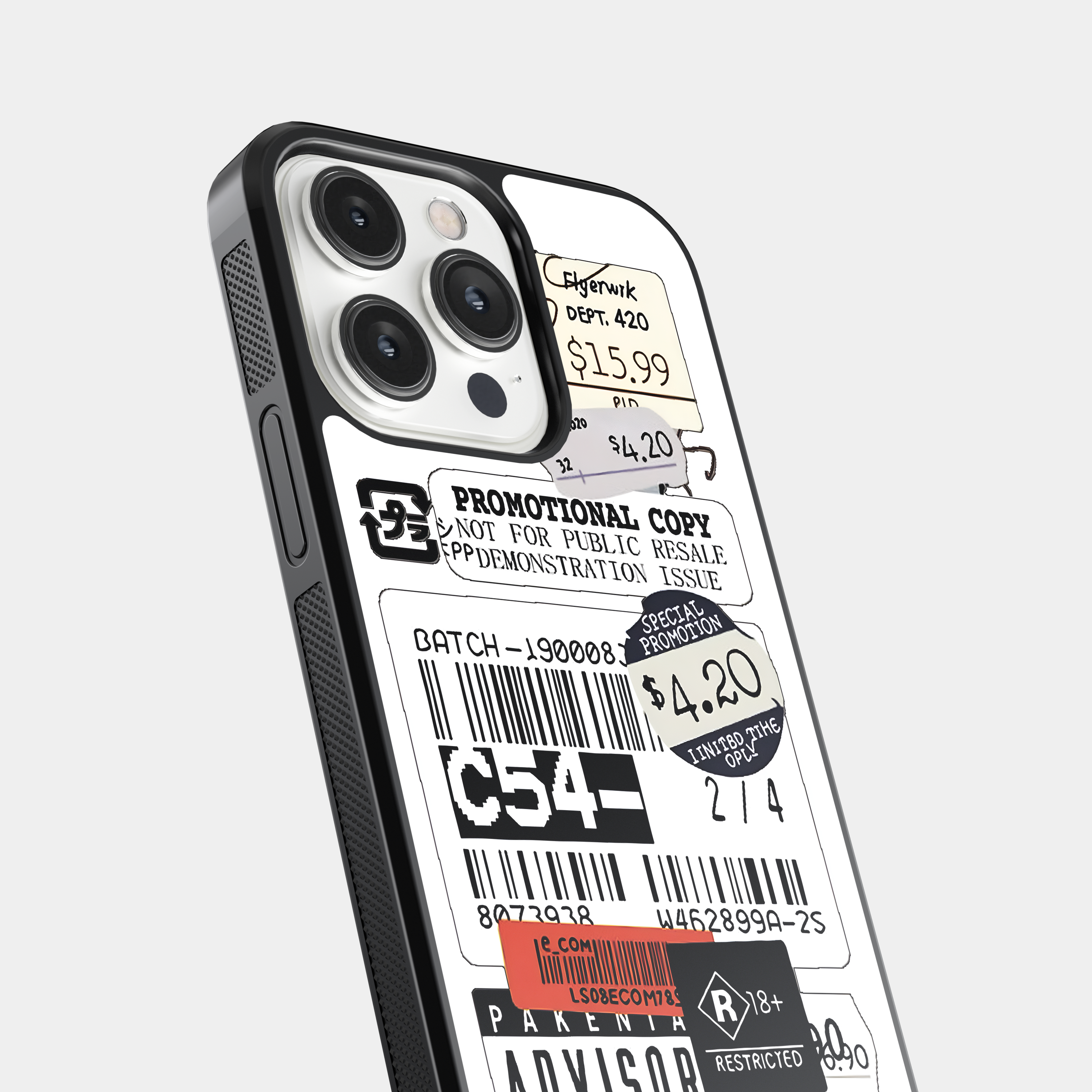 Random Sticker and Label Collage Mobile Case - Unique Graphics