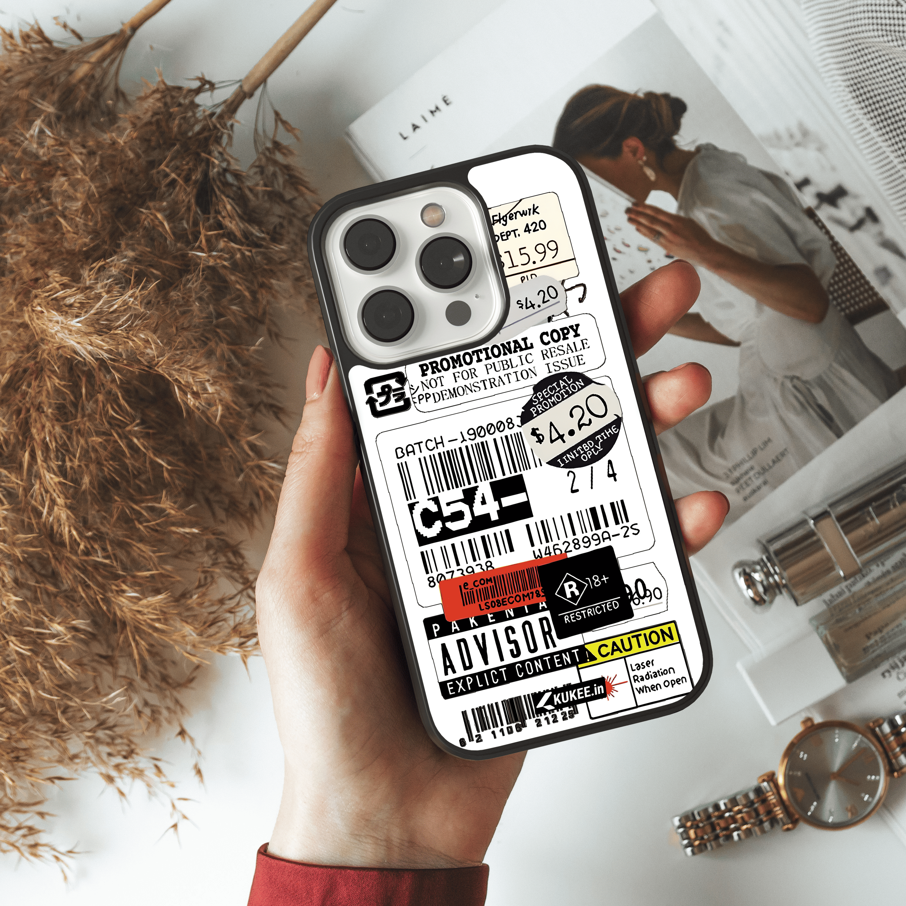 Random Sticker and Label Collage Mobile Case - Unique Graphics