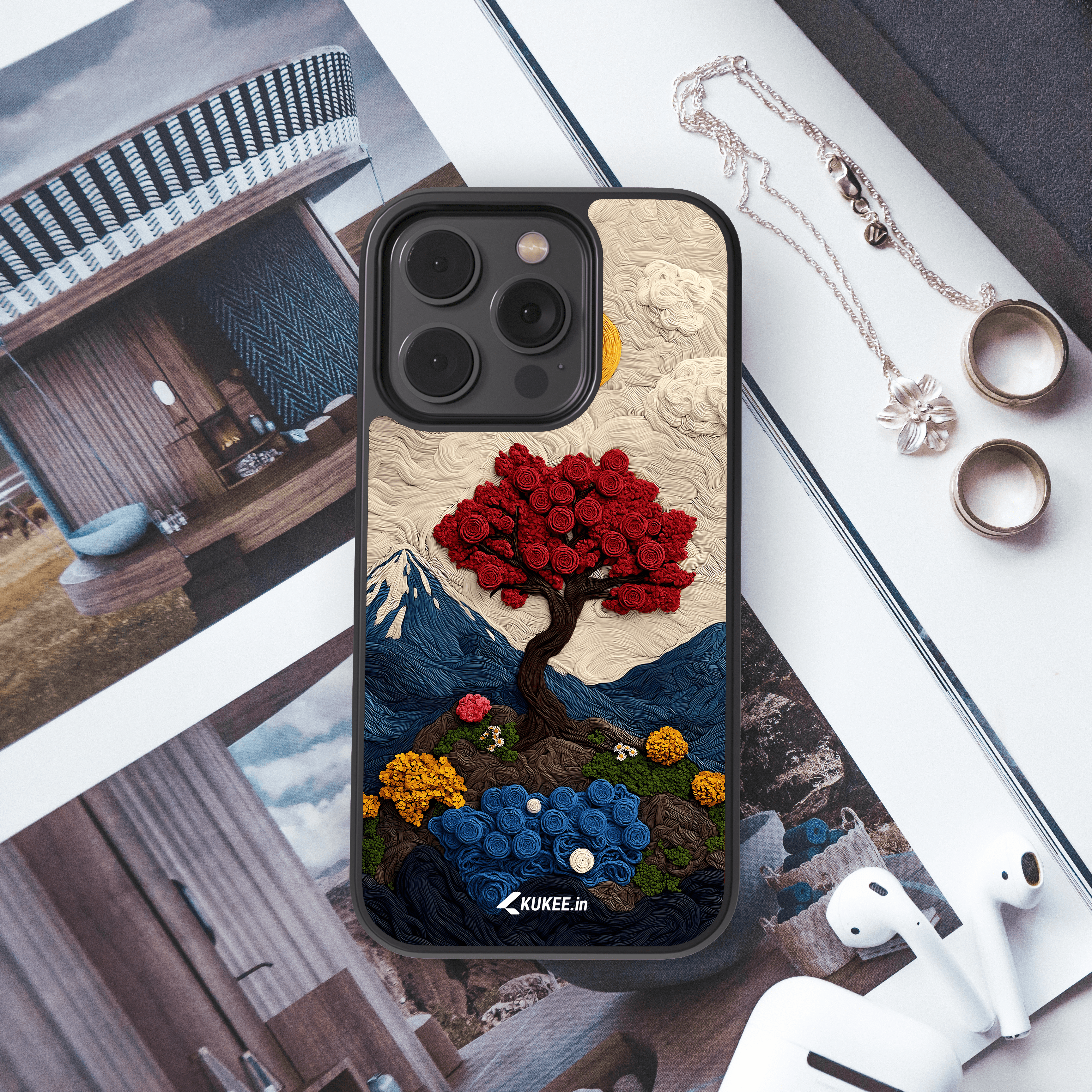 Unique Nature Scene Mobile Cover - Colorful Mountain View