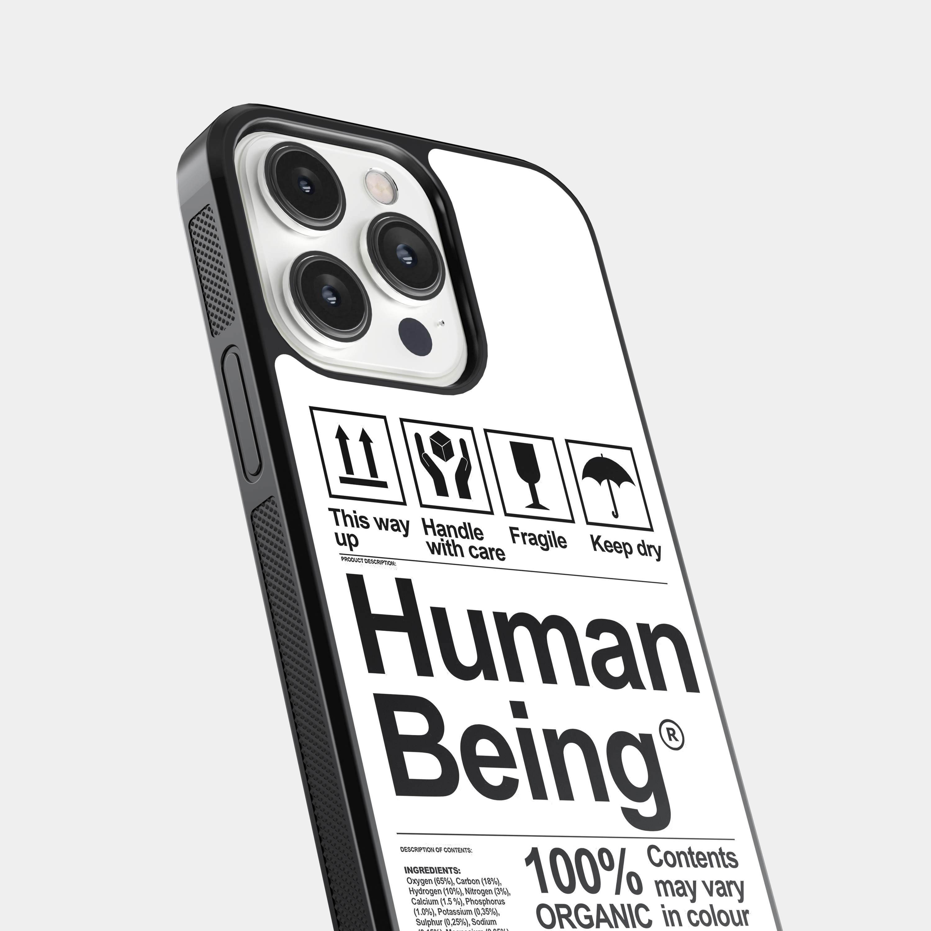Humorous Body Composition Mobile Cover - Unique Design