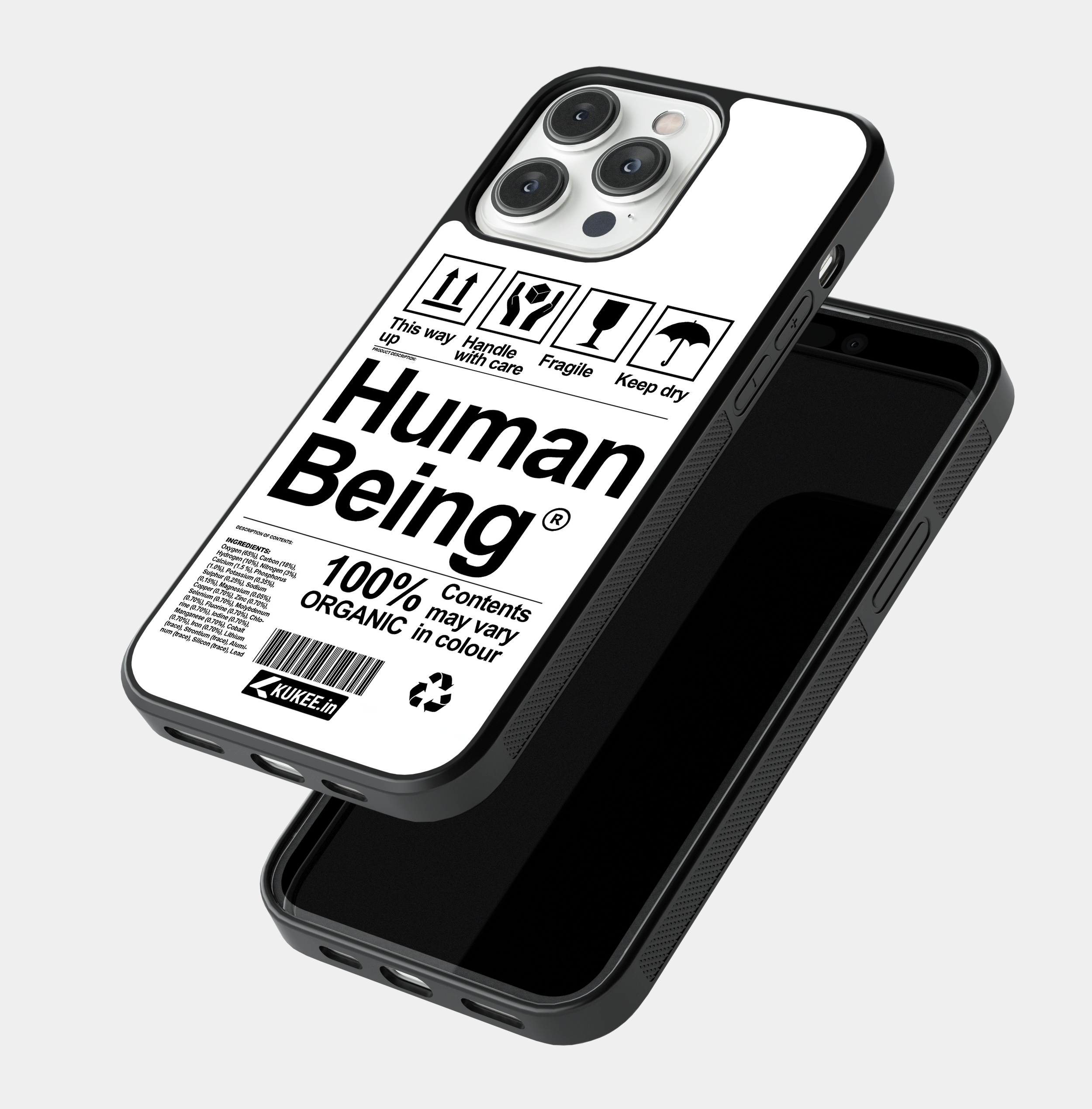Humorous Body Composition Mobile Cover - Unique Design