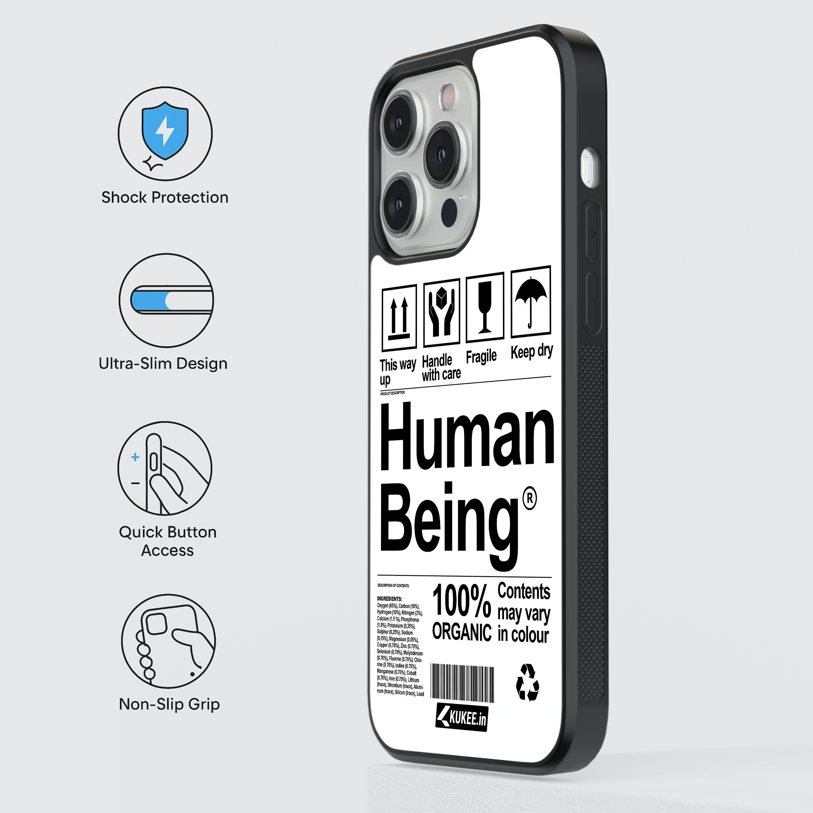 Humorous Body Composition Mobile Cover - Unique Design