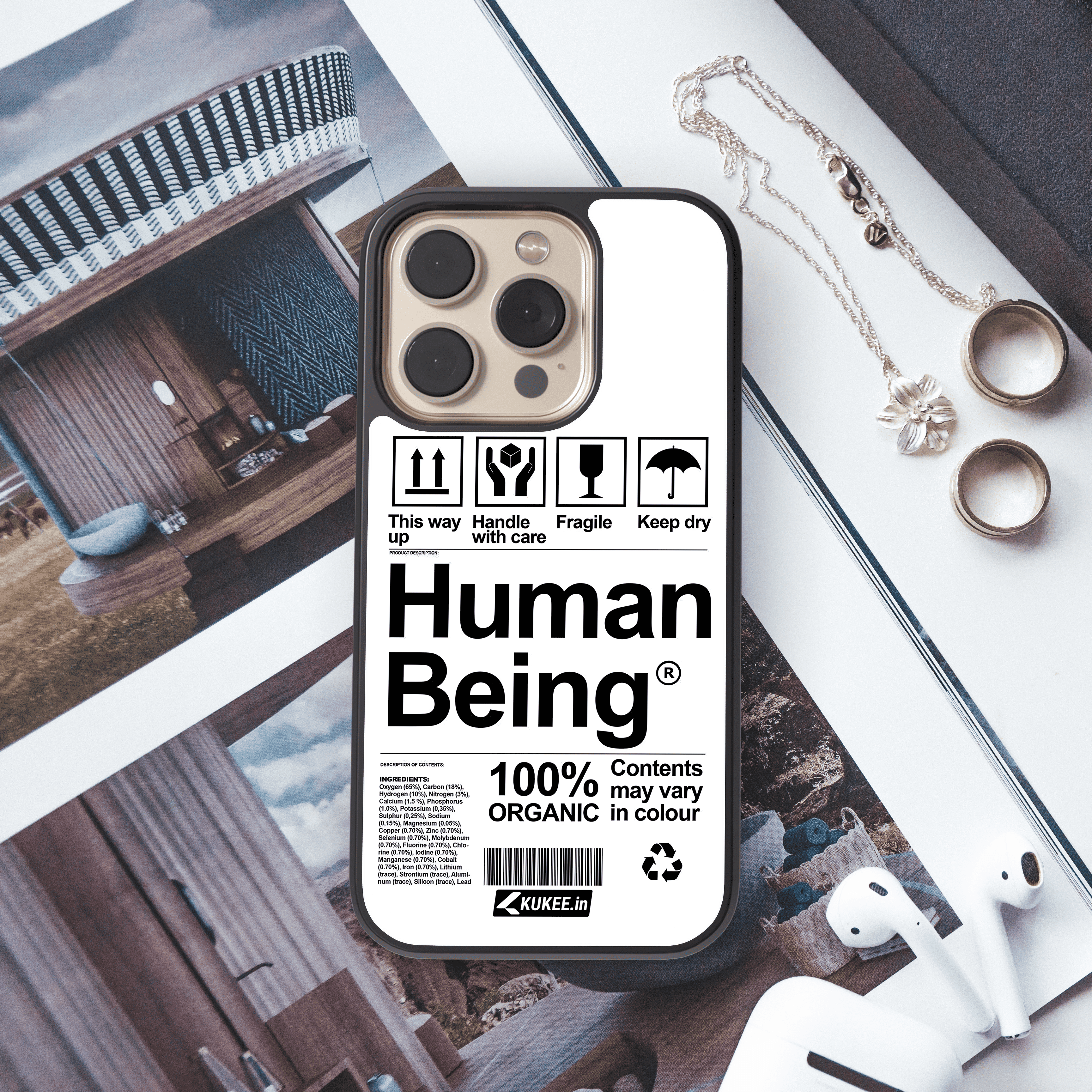 Humorous Body Composition Mobile Cover - Unique Design