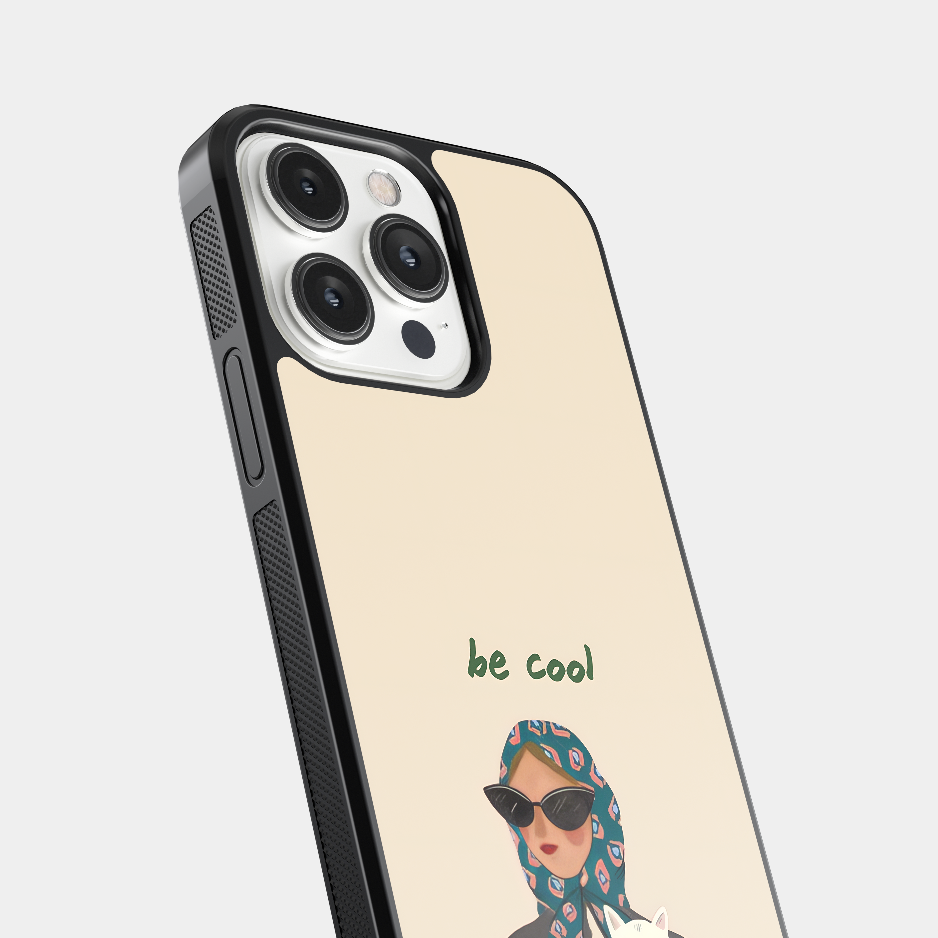 Be Cool - Cat and Woman Mobile Case - Sunglasses Design