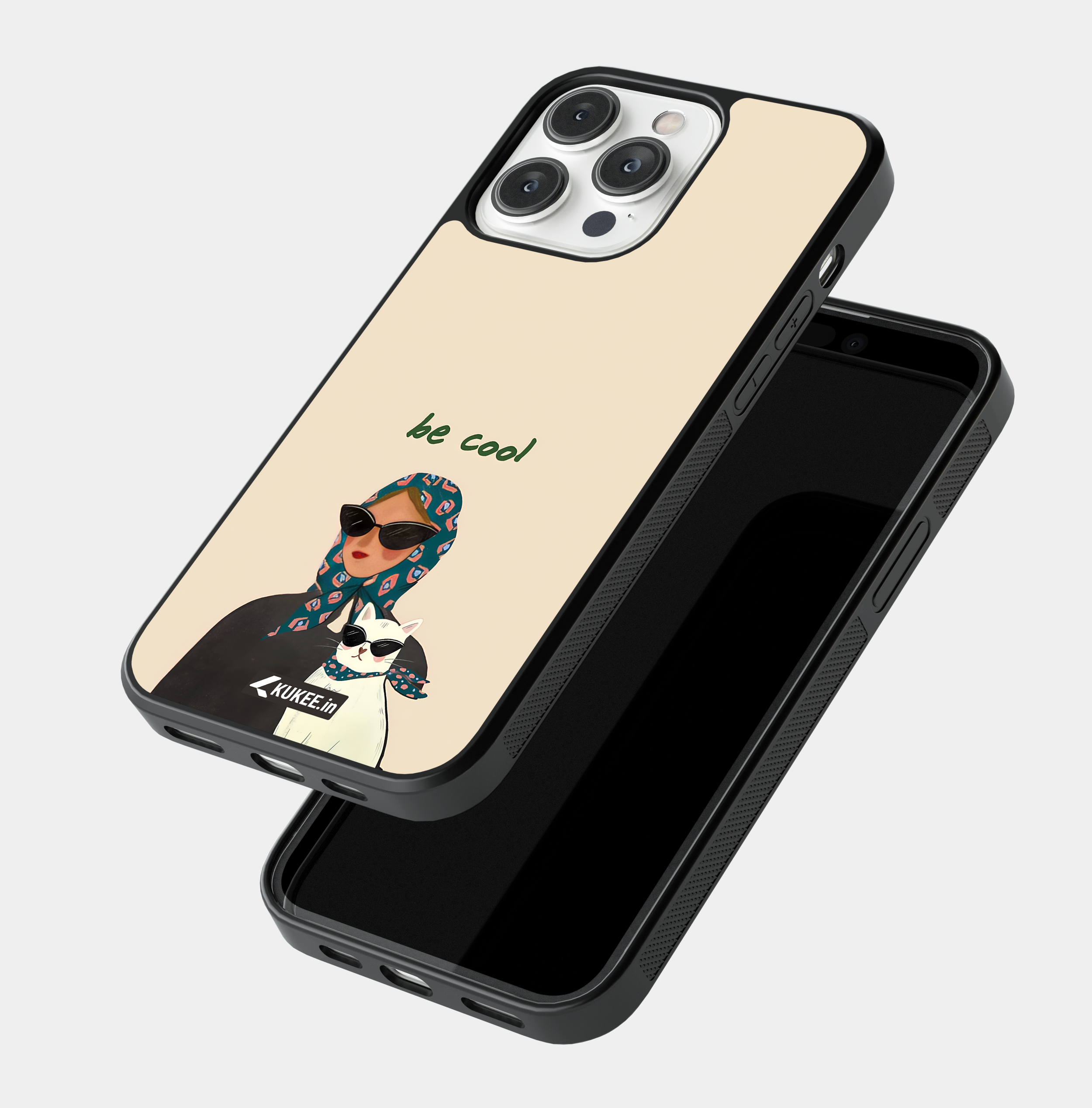 Be Cool - Cat and Woman Mobile Case - Sunglasses Design