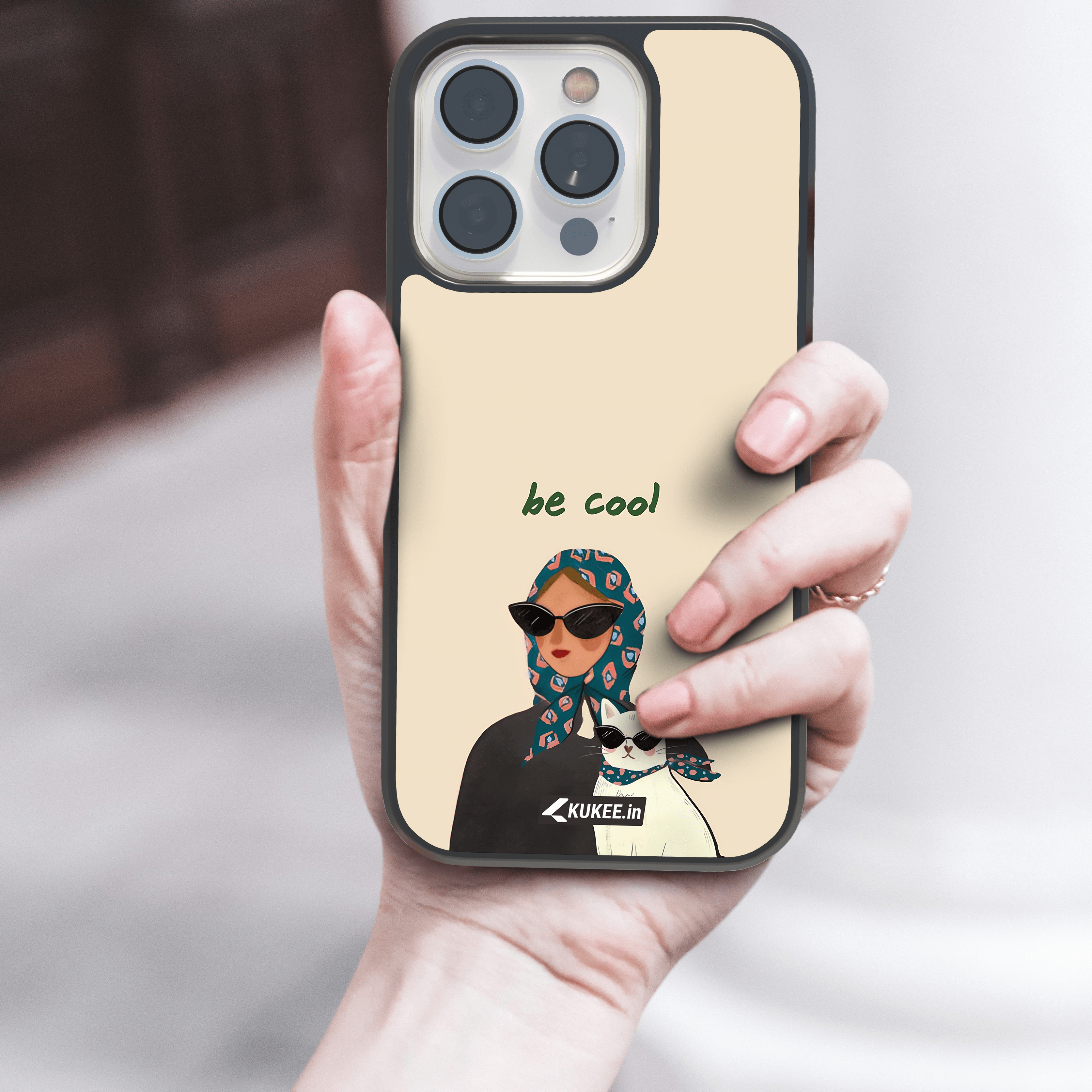 Be Cool - Cat and Woman Mobile Case - Sunglasses Design