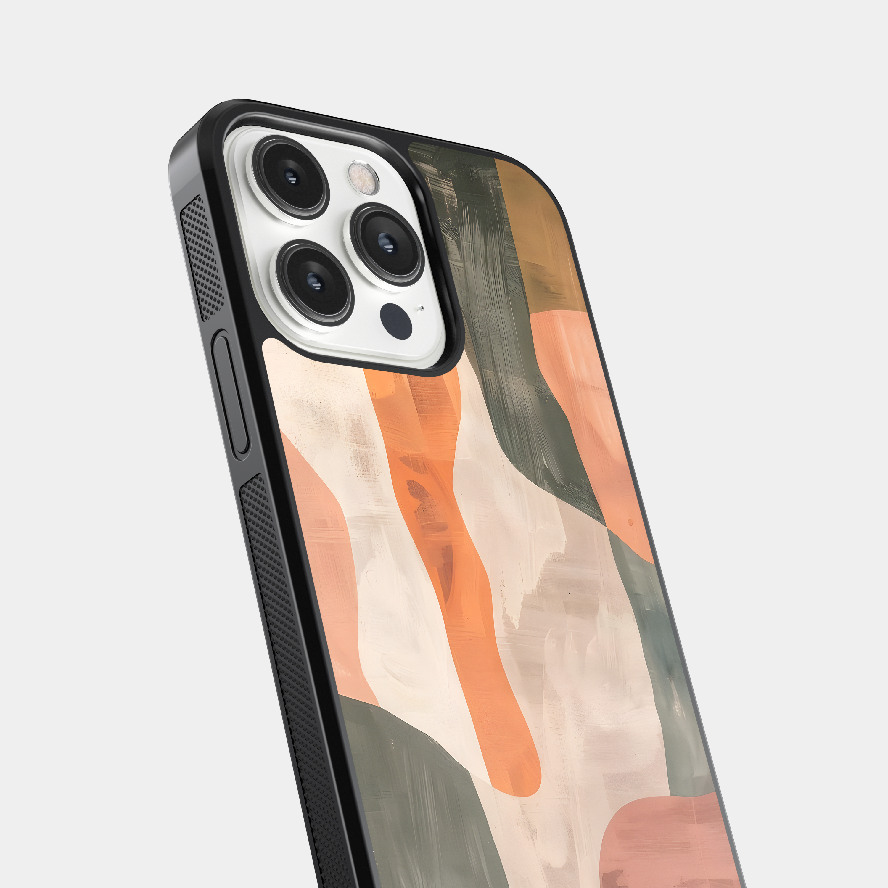 Modern Abstract Mobile Case - Earth Tone Organic Shapes