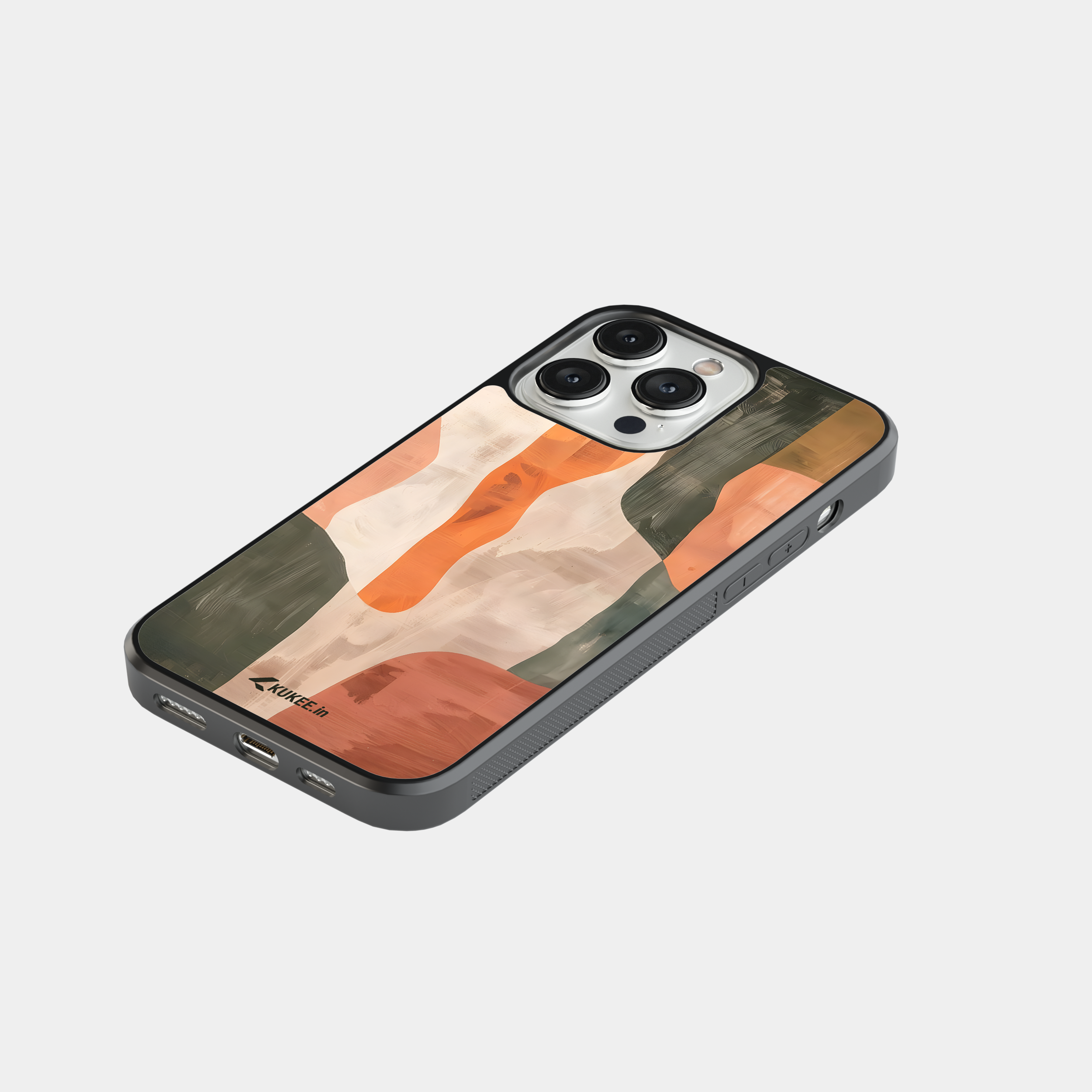 Modern Abstract Mobile Case - Earth Tone Organic Shapes