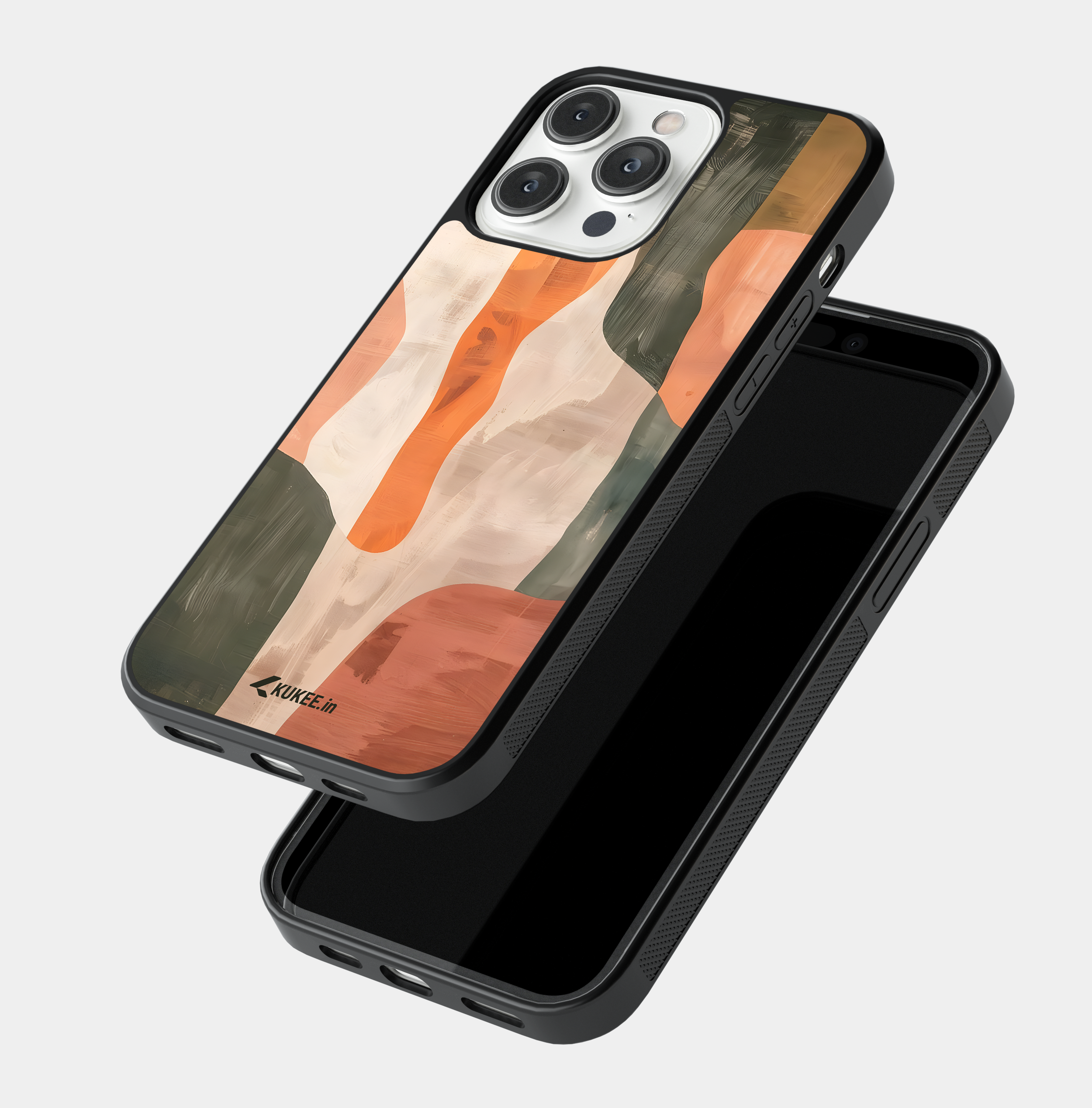 Modern Abstract Mobile Case - Earth Tone Organic Shapes