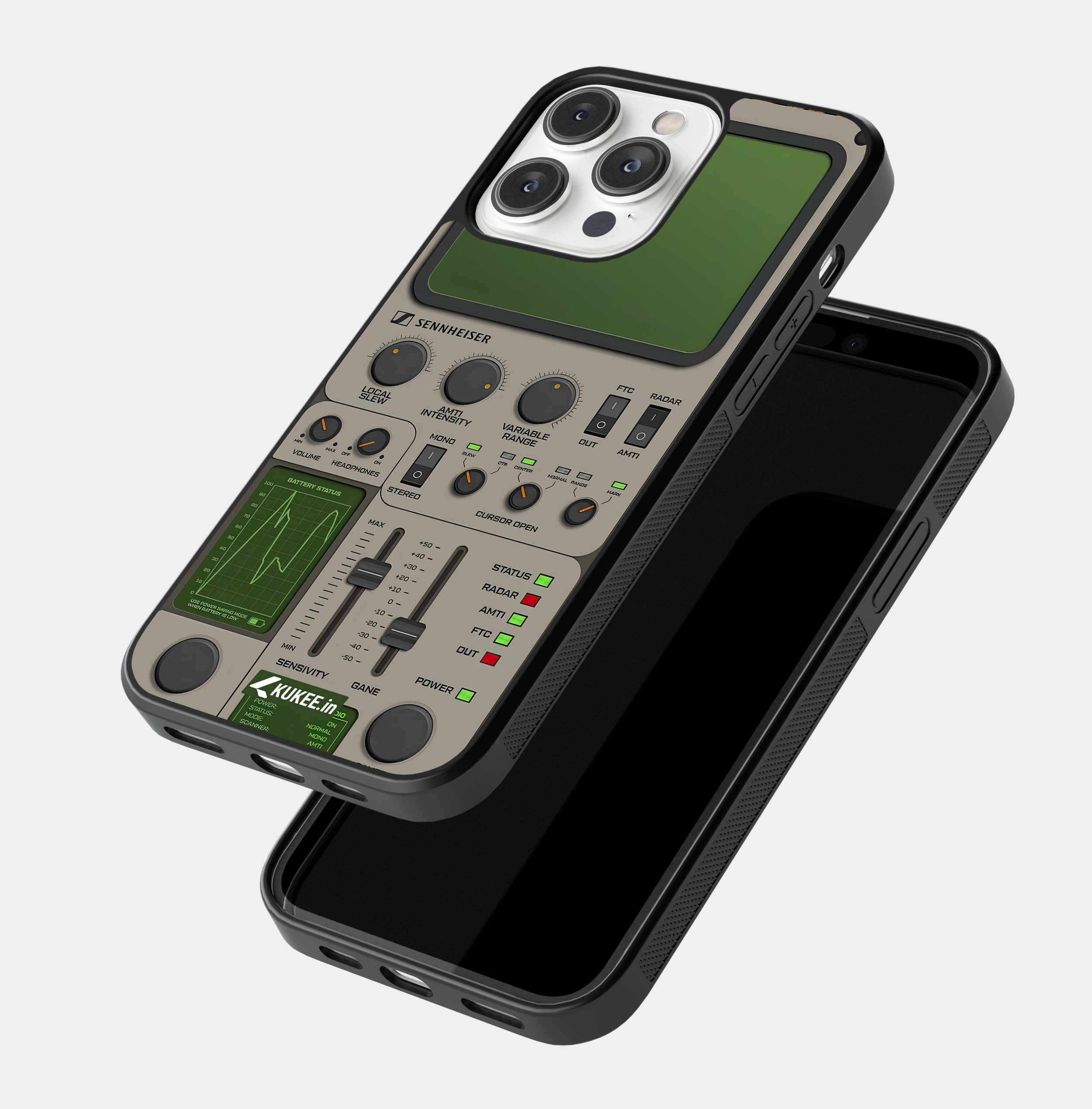 Retro Tech Interface Mobile Case - Detailed Control Panel