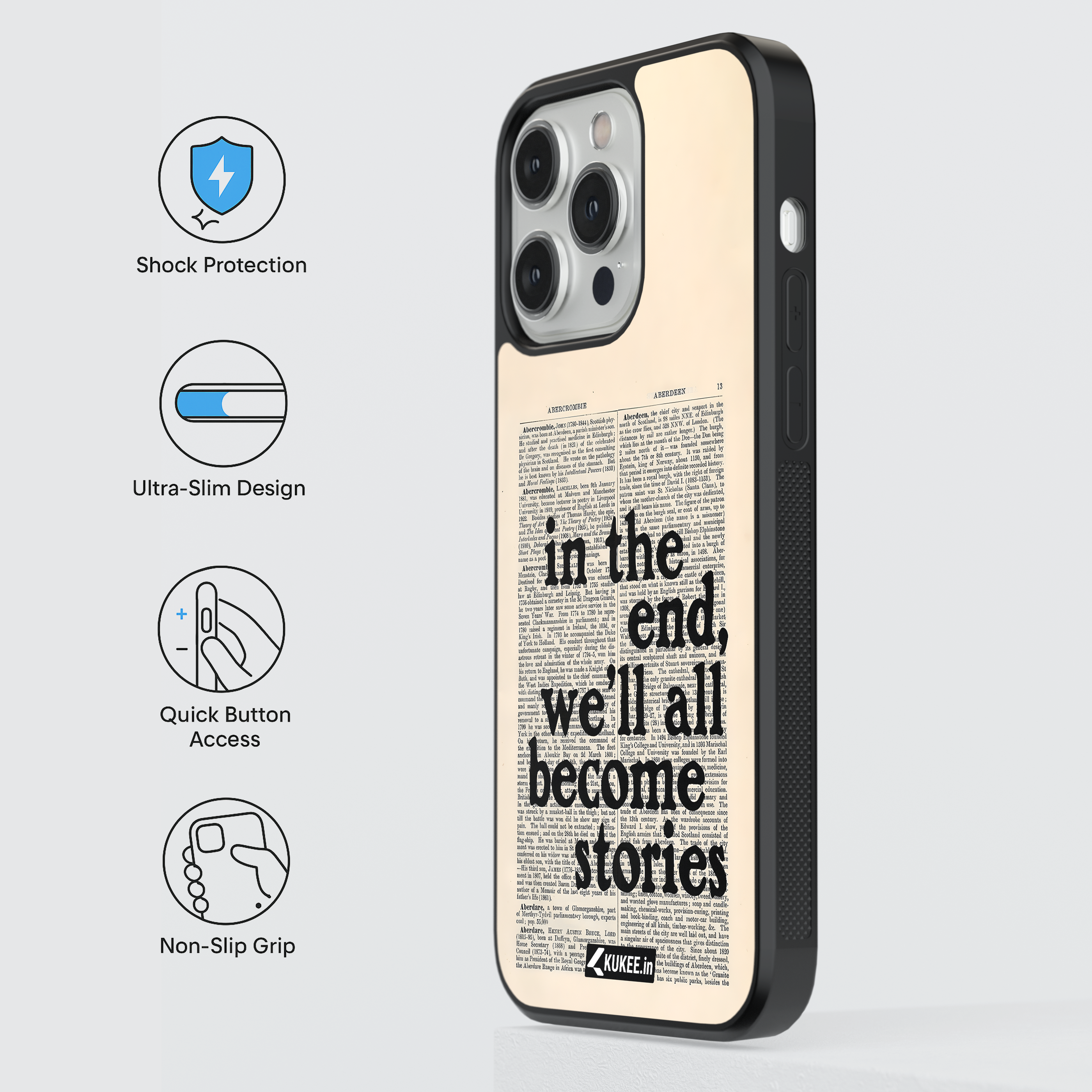 In the end, we'll all become stories Mobile Case - Literary Quote Design