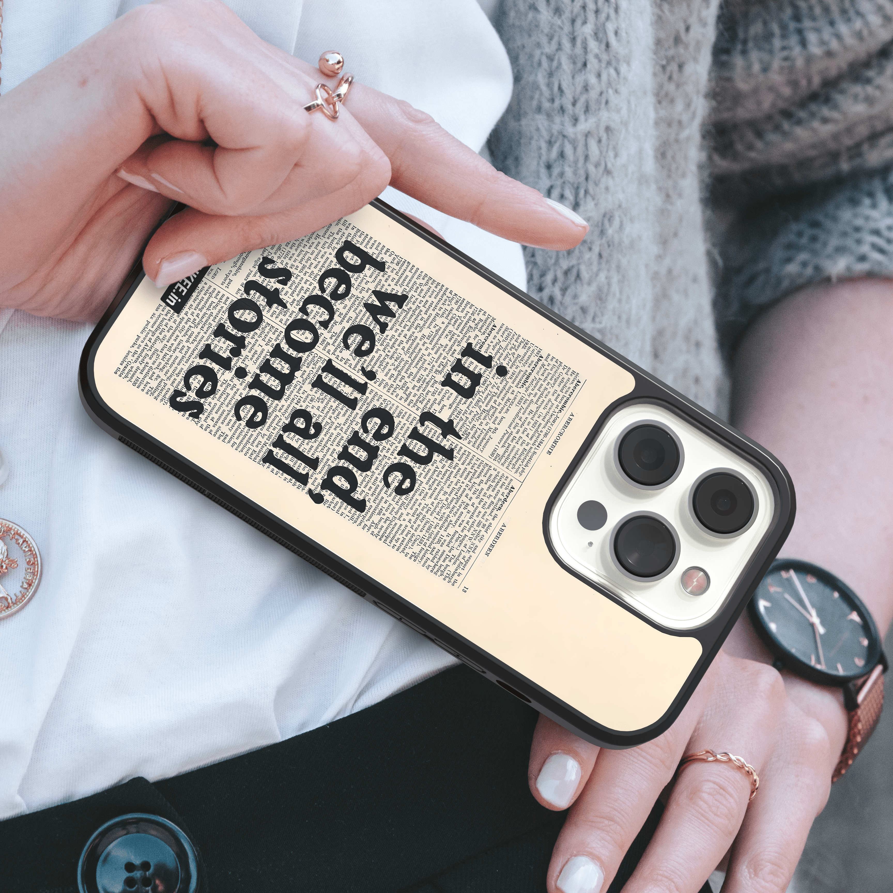 In the end, we'll all become stories Mobile Case - Literary Quote Design