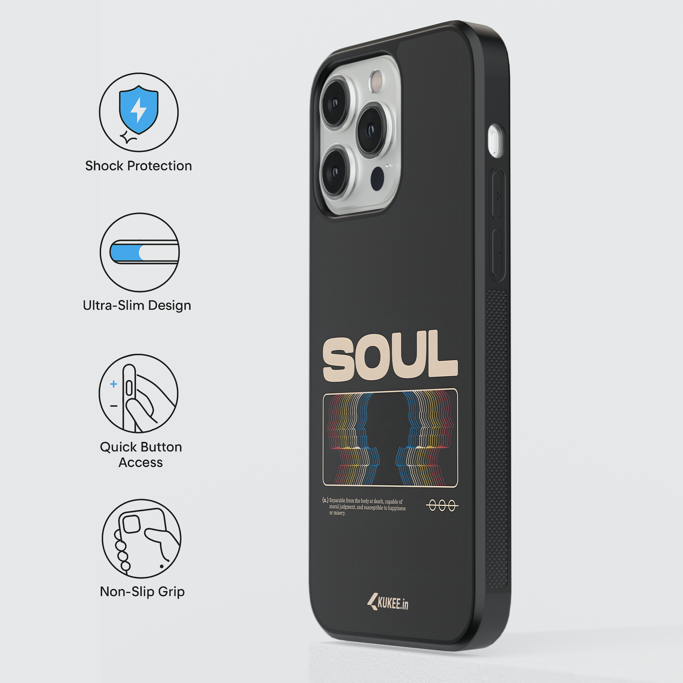 Minimalist Soul Definition Mobile Cover - Graphic Design | Spiritual Concept