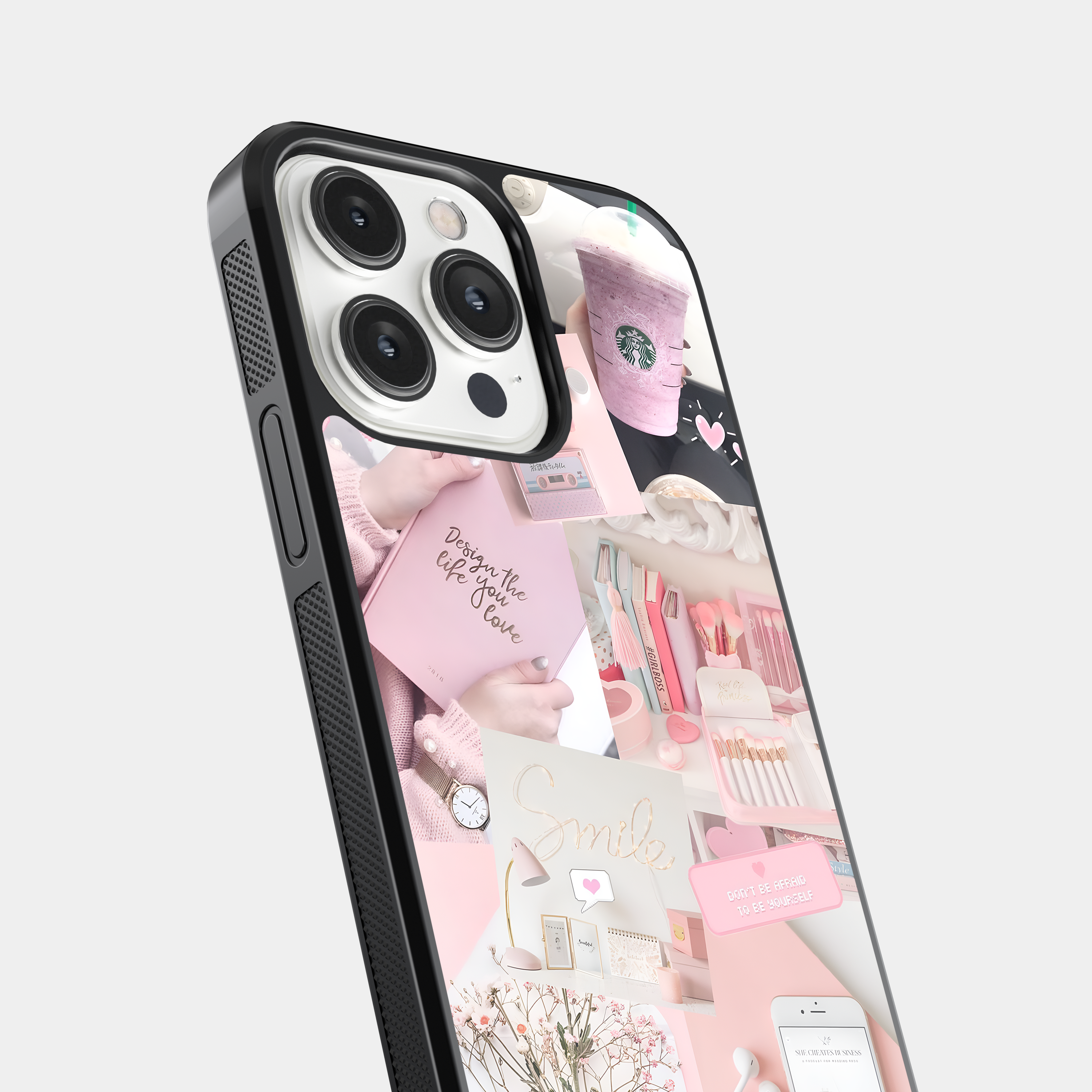 Soft Pink Themed Mobile Cover - Dreamy Pastel Design