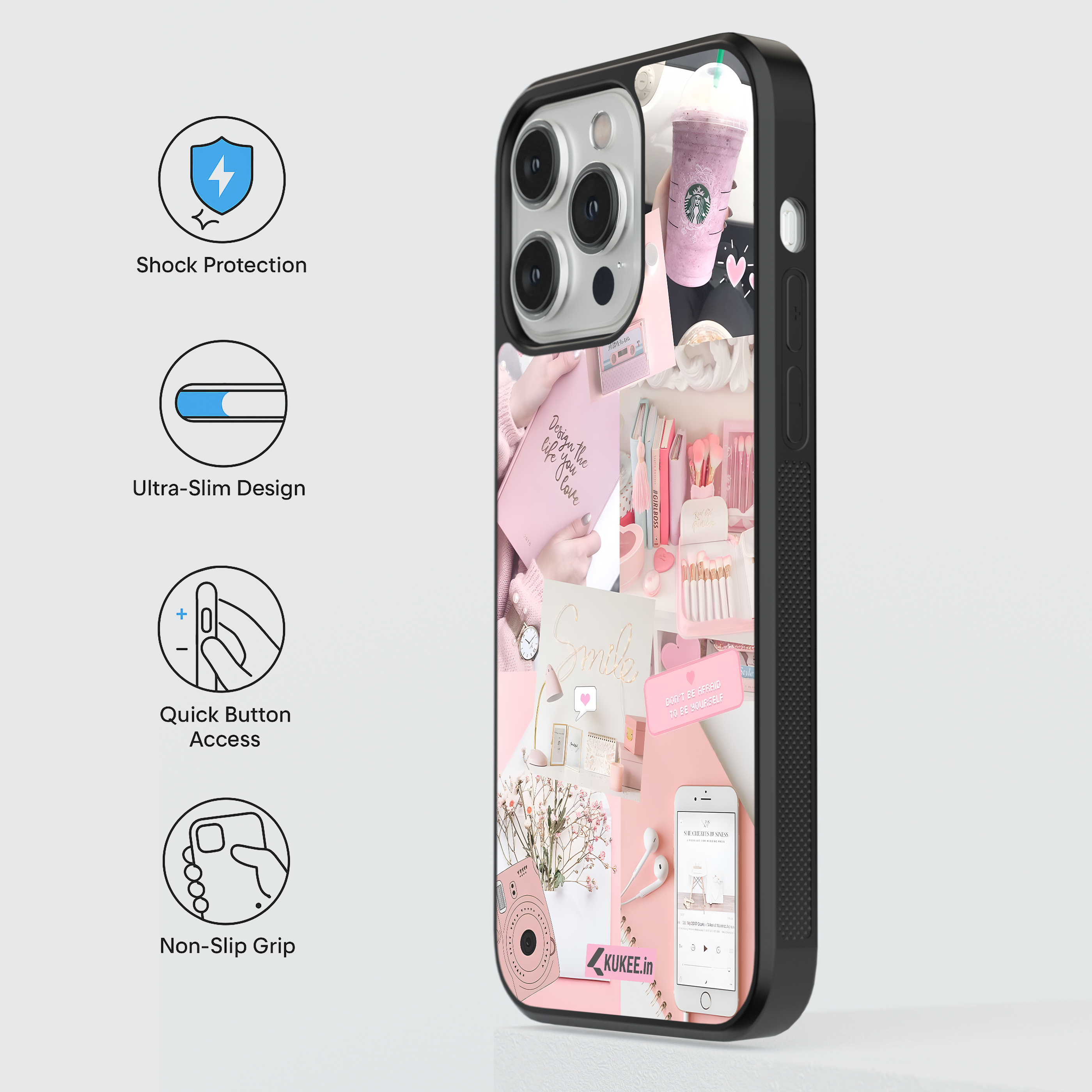Soft Pink Themed Mobile Cover - Dreamy Pastel Design