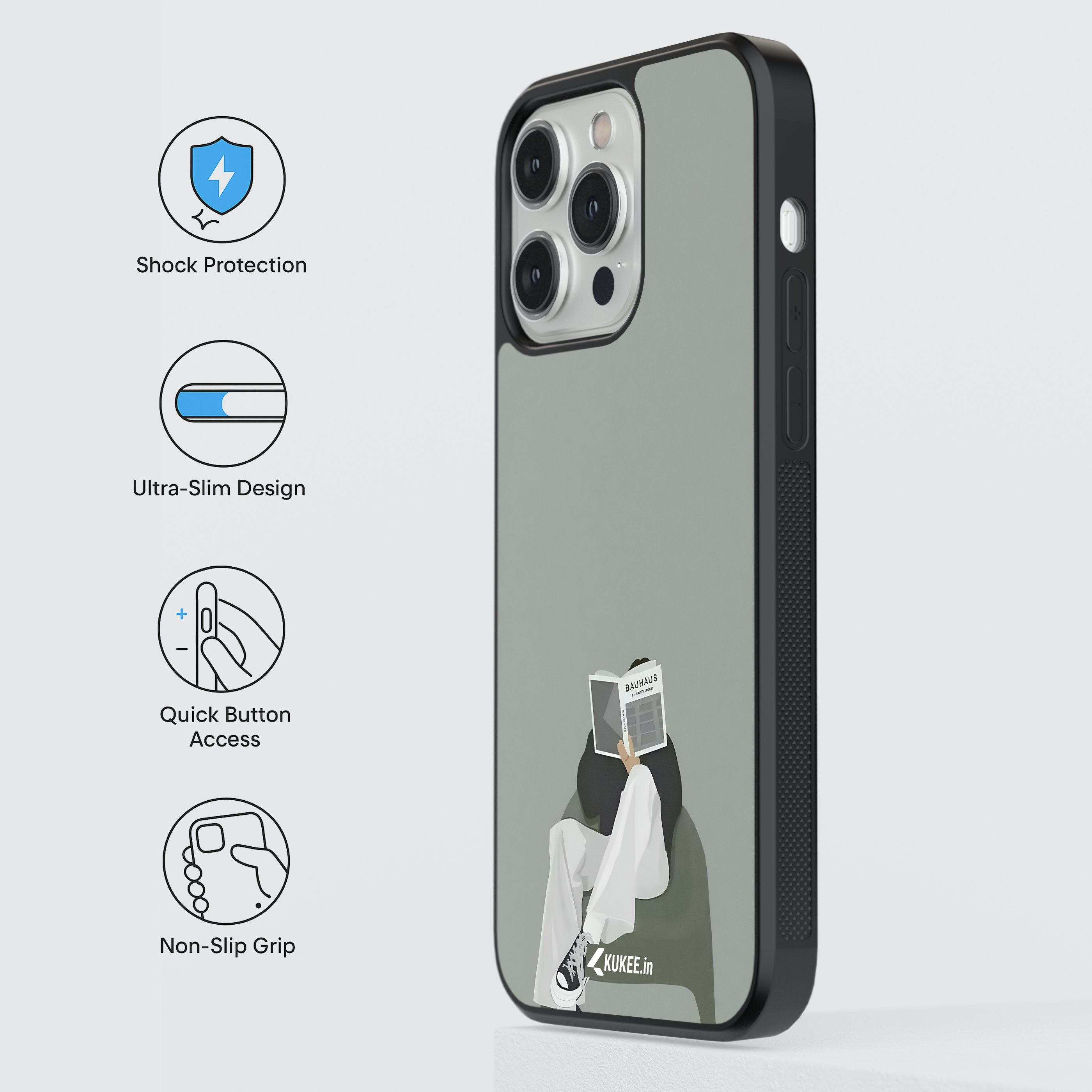 Bauhaus Reader Mobile Case - Minimalist Art and Design