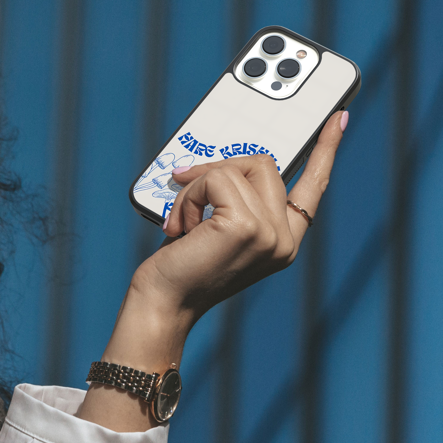 Hare Krishna Mantra with Nature Art - Spiritual Mobile Cover