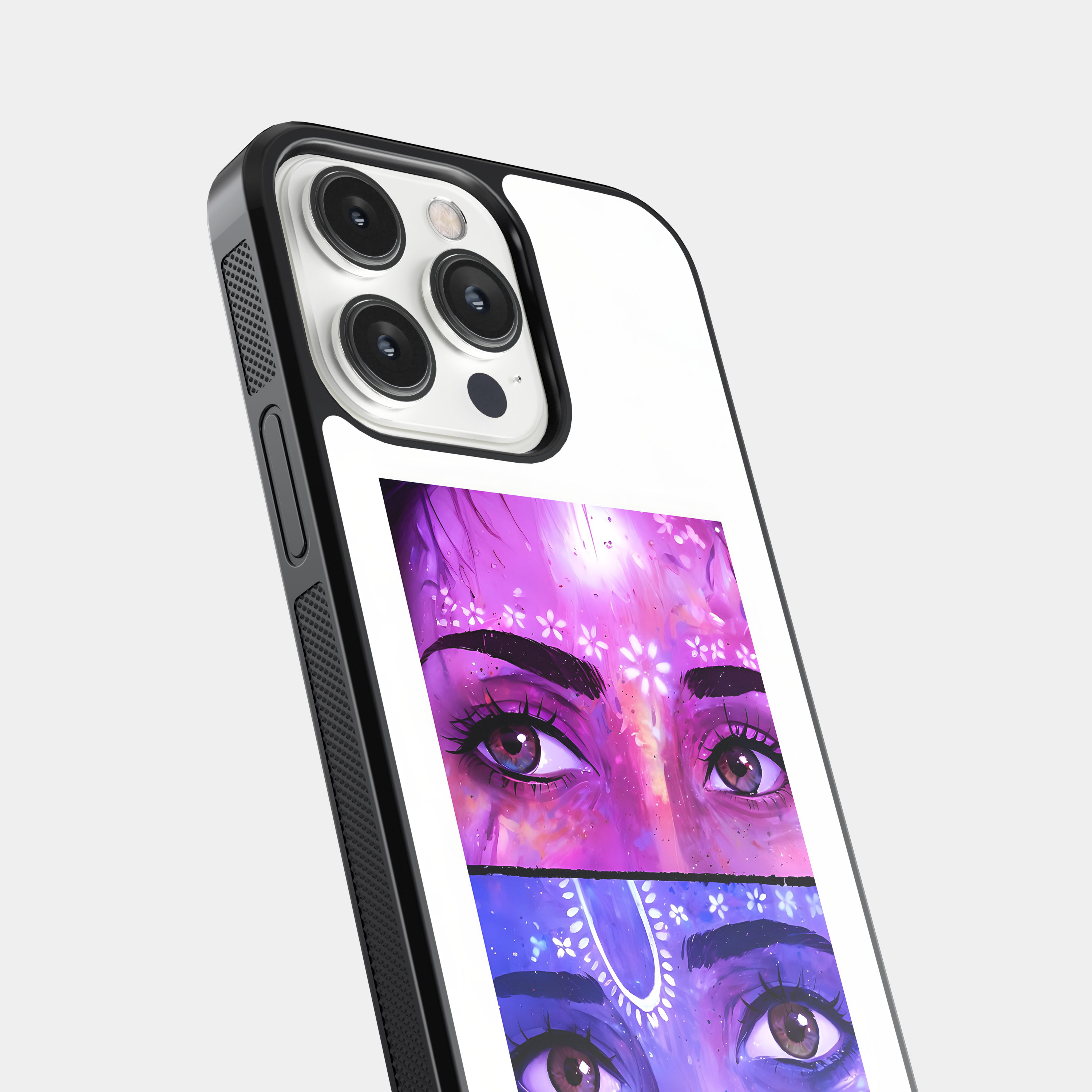 Radha Krishna Eyes Mobile Case - Divine Spiritual Gaze