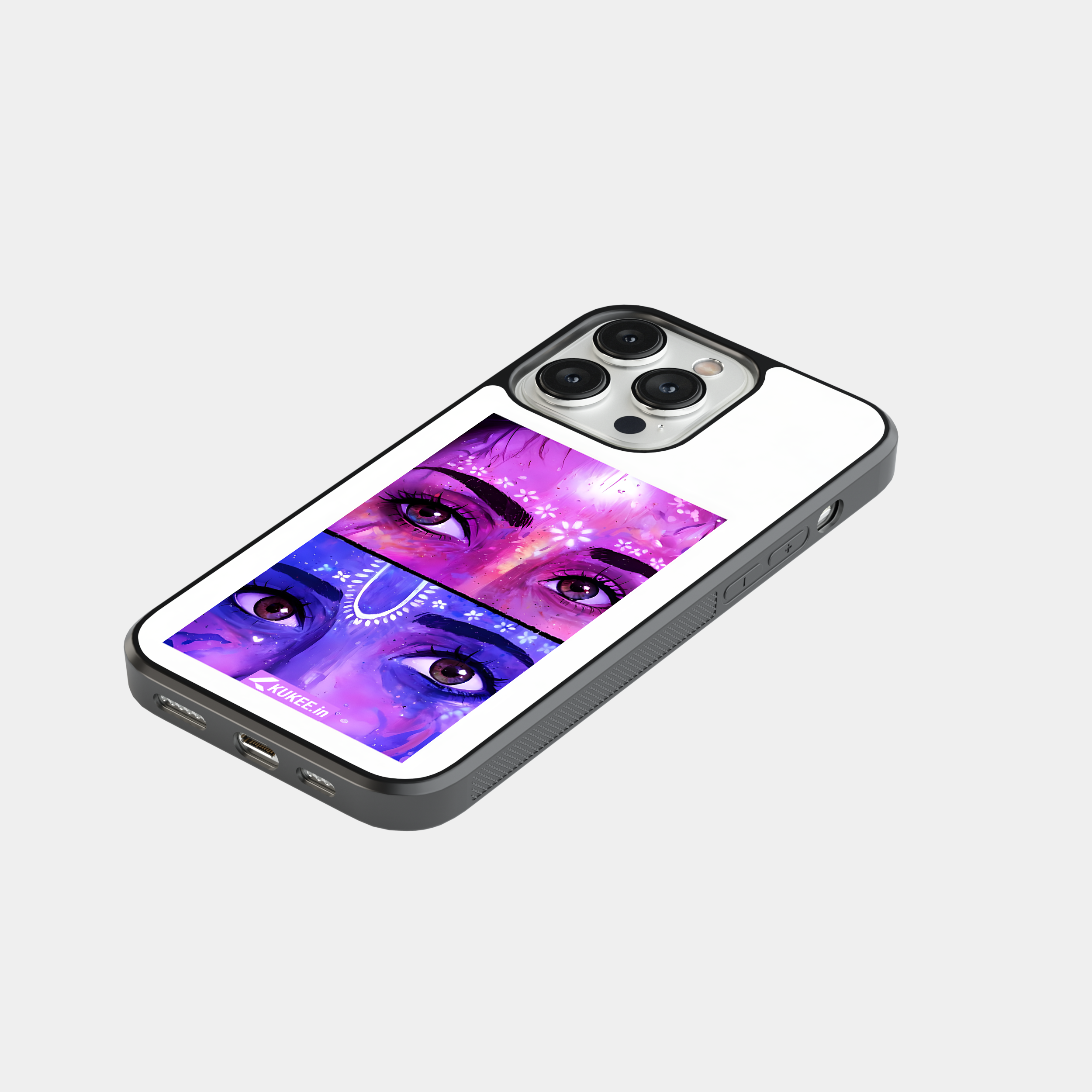 Radha Krishna Eyes Mobile Case - Divine Spiritual Gaze