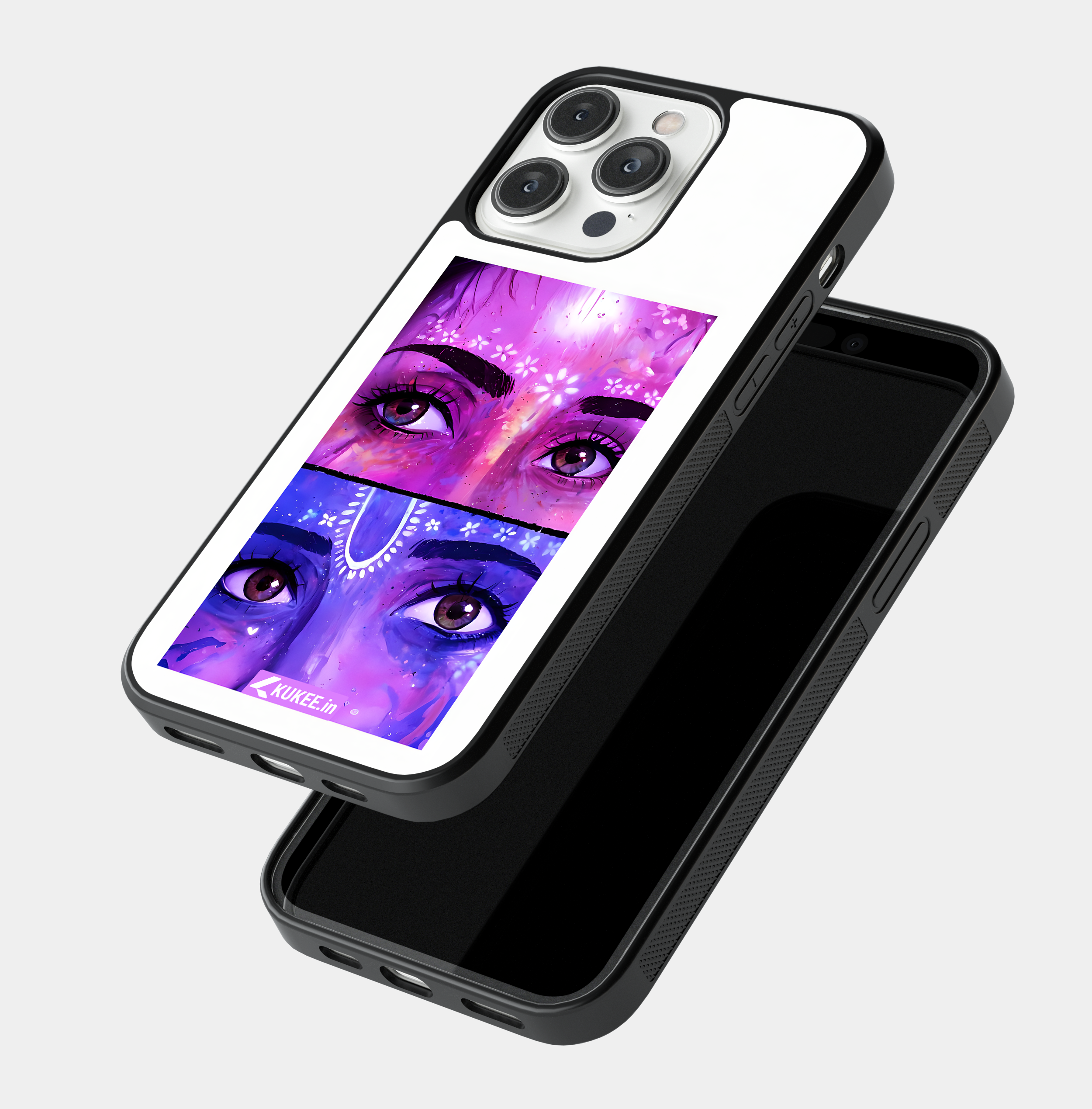 Radha Krishna Eyes Mobile Case - Divine Spiritual Gaze