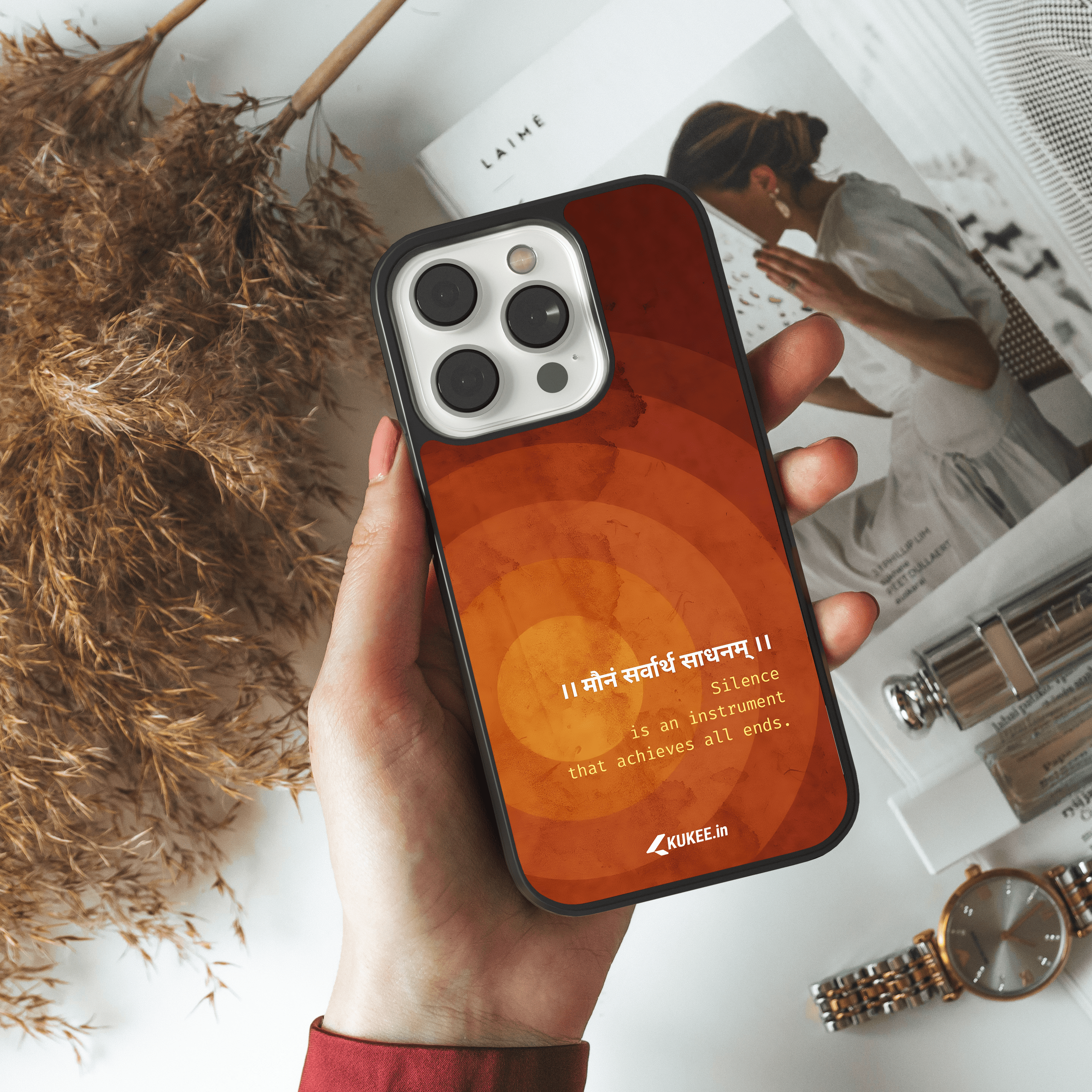 Maun Sarvartha Sadhanam - Sanskrit Quote Mobile Case - Silence is an Instrument