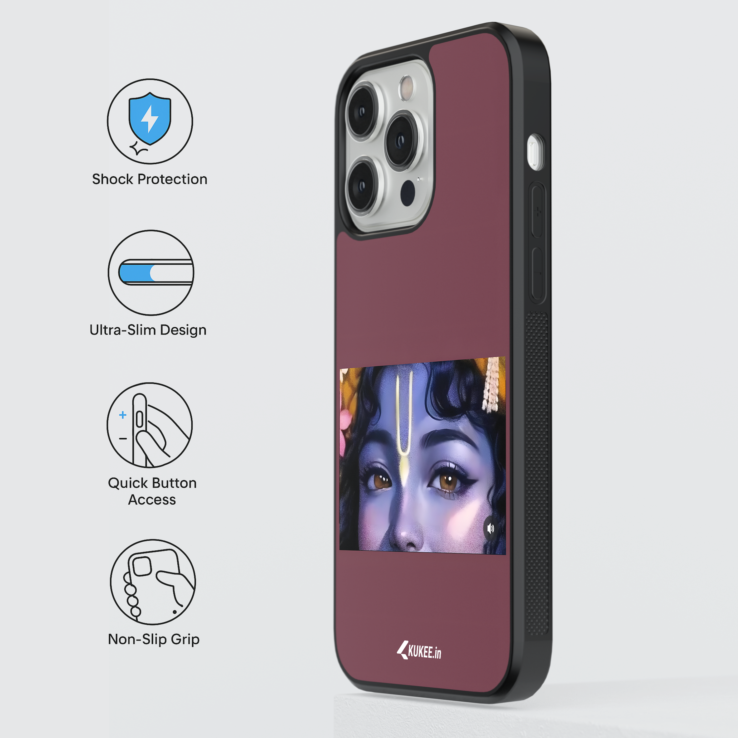 Lord Krishna Eyes Mobile Case - Hindu Spiritual Art