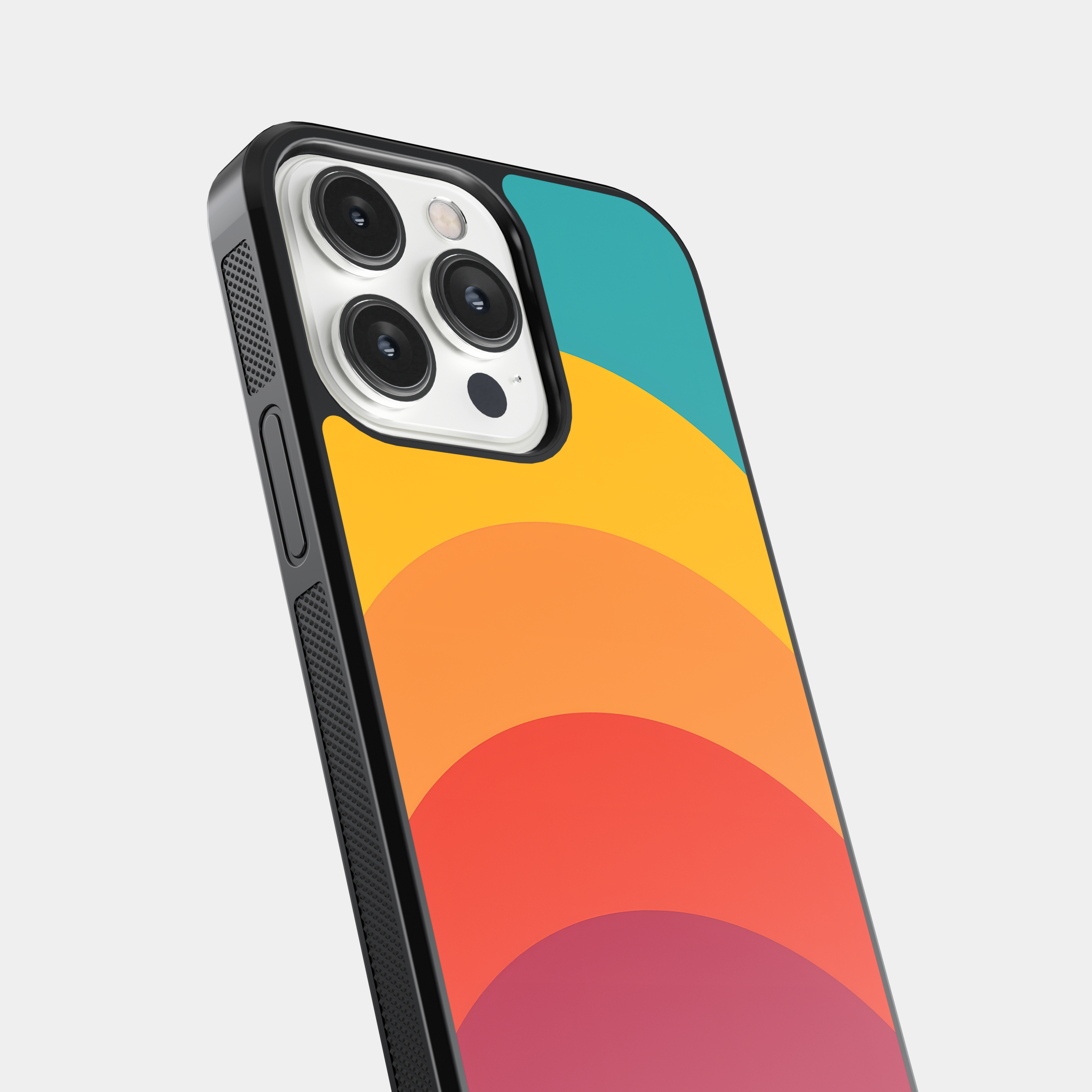 Warm Tone Abstract Mobile Cover - Stylish Layered Colors